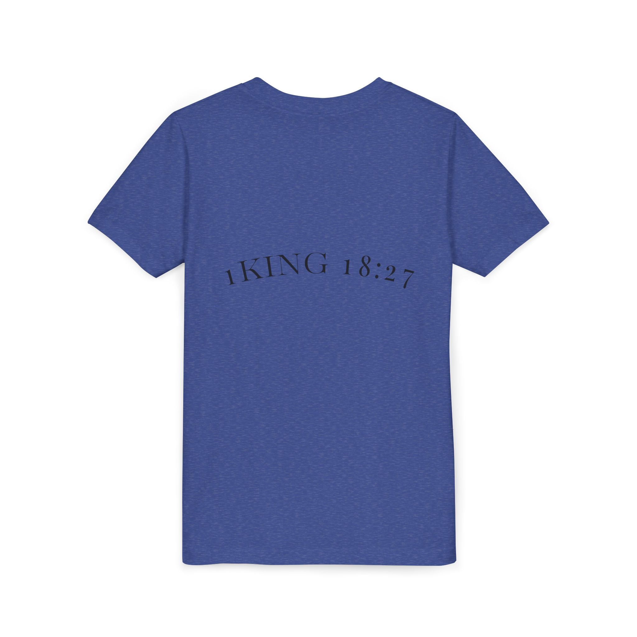 Youth T-Shirt — 1 Kings 18:27 “Don’t Fear Our God Is Strong” (Designed by 12-Year-Old)