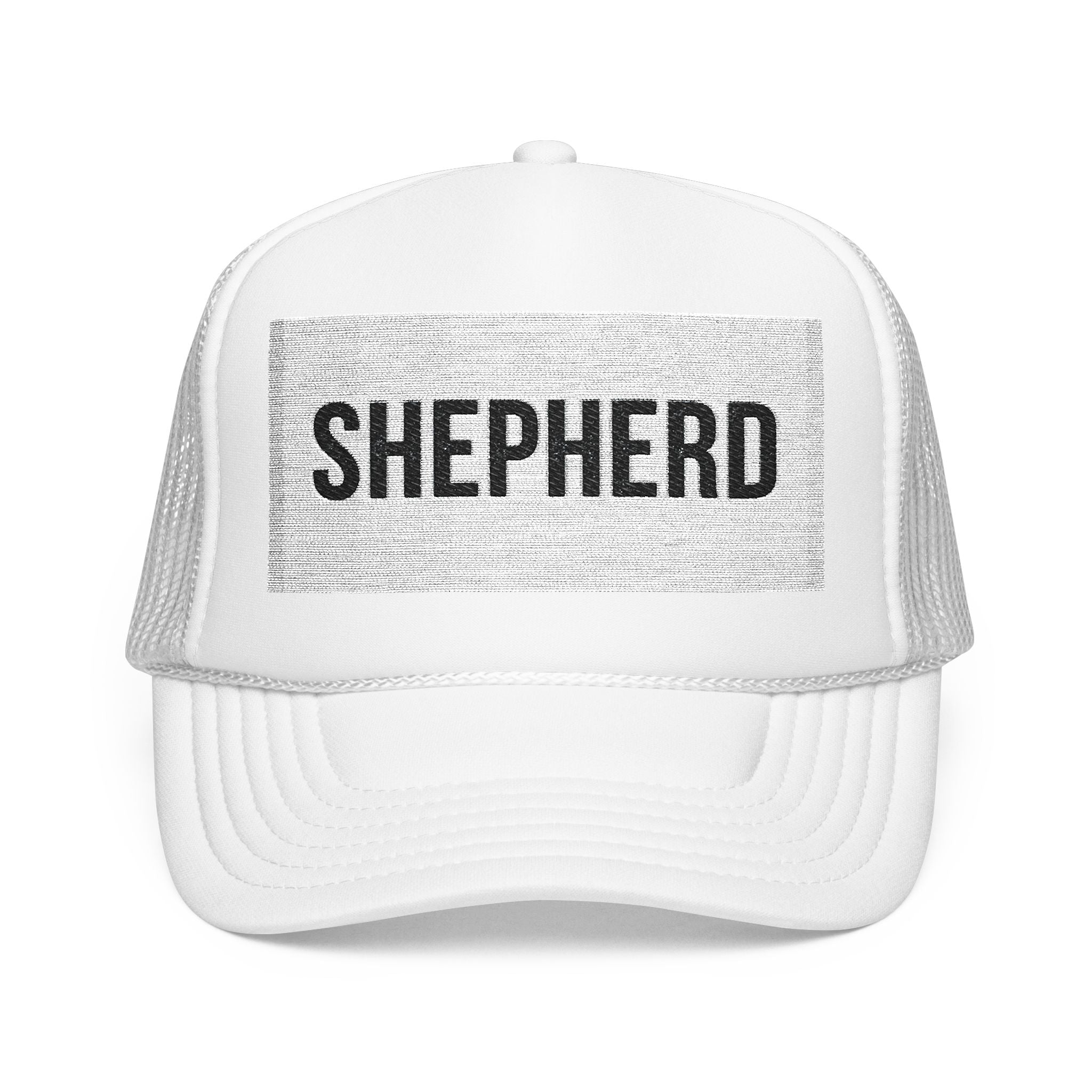 Shepherd Foam Trucker Hat — Vintage Patch Logo Cap for Shepherds & Dog Lovers