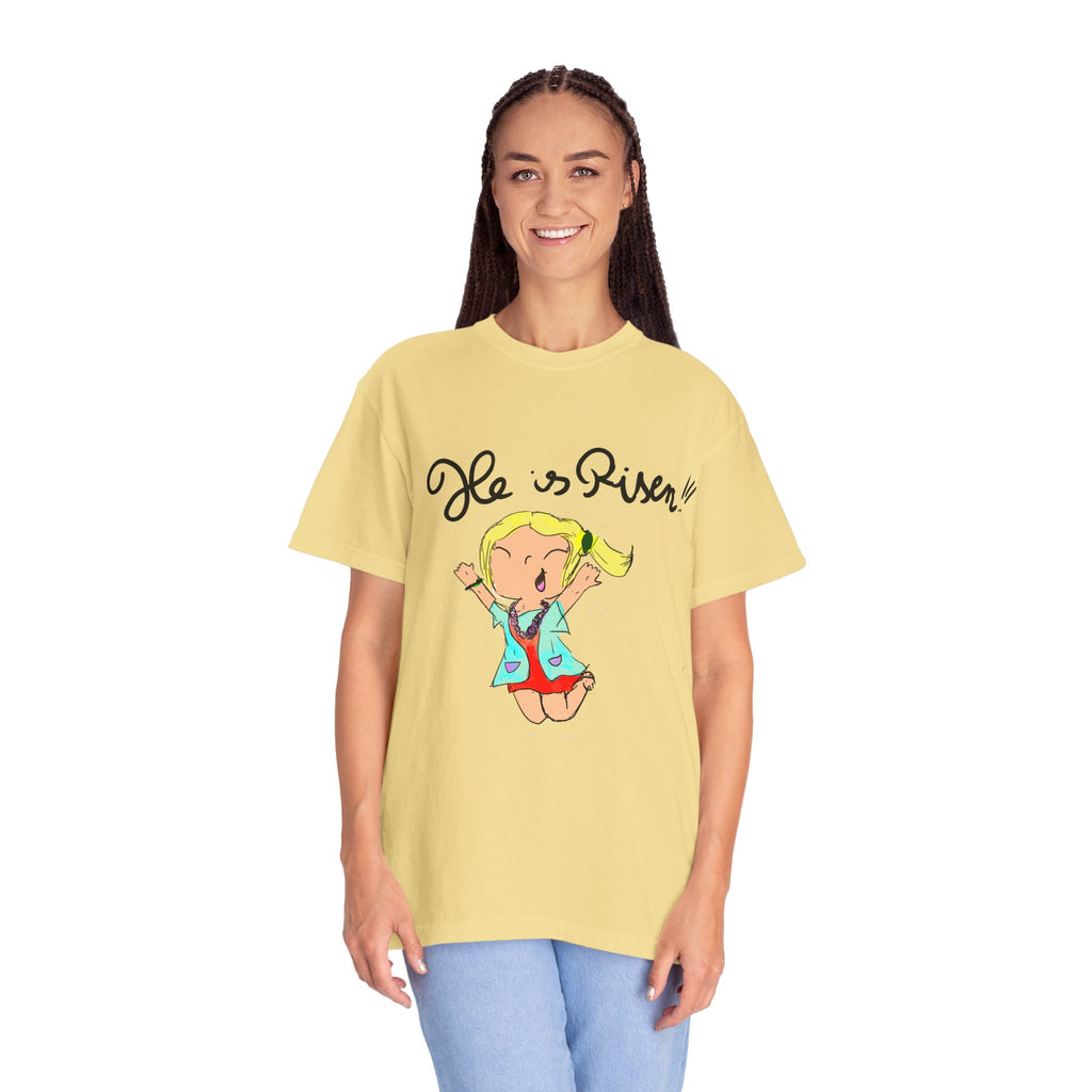 He Is Risen! Kids’ Hand-Drawn T-Shirt — Child Art Tee