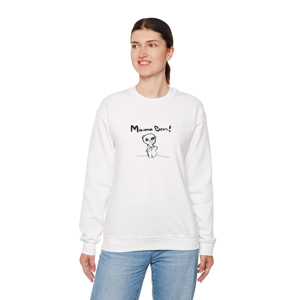 Mama Bear Sweatshirt — Cute Hand-Drawn Bear Crewneck
