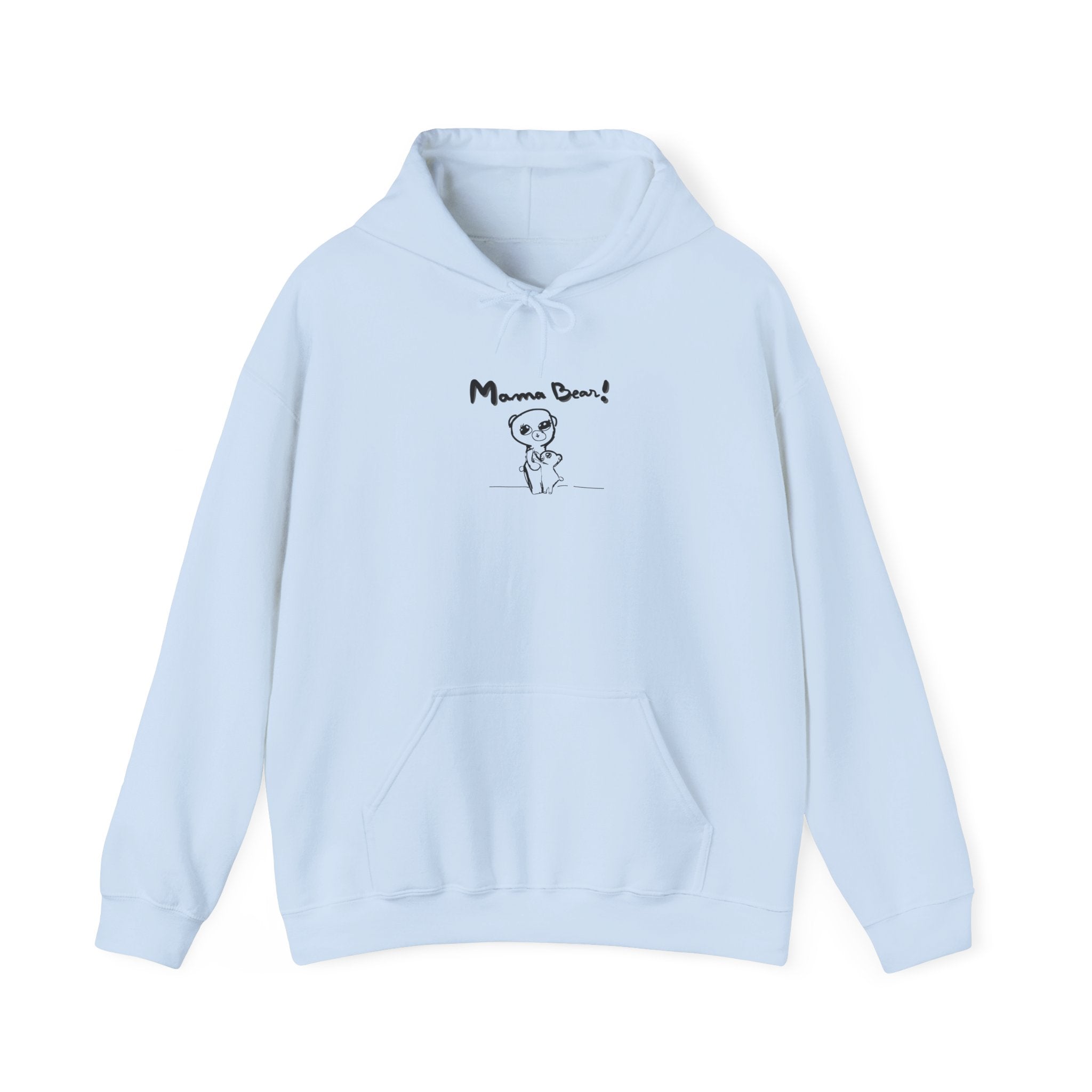 Mom & Child Hand-Drawn Hoodie — Handmade Love Illustration