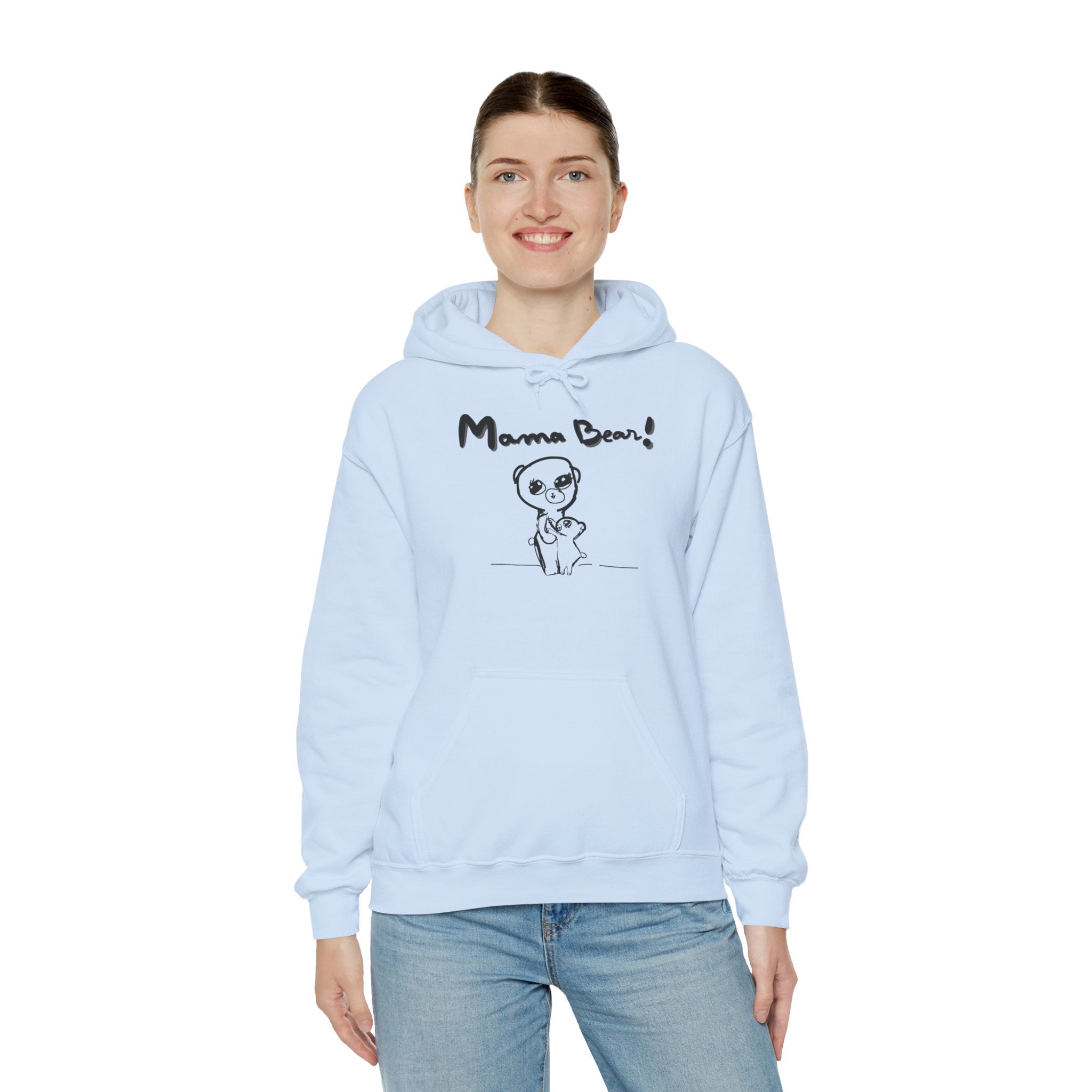 Hand-Drawn Kid Artwork Mom & Child Hoodie — Handmade Love Illustration