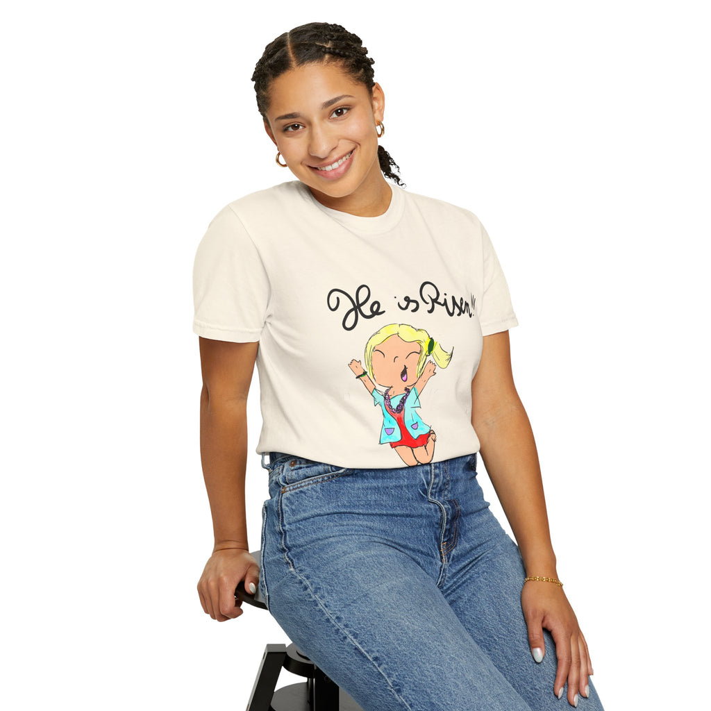 He Is Risen! Kids’ Hand-Drawn T-Shirt — Child Art Tee