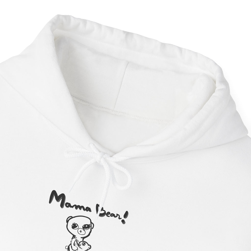 Mom & Child Hand-Drawn Hoodie — Handmade Love Illustration
