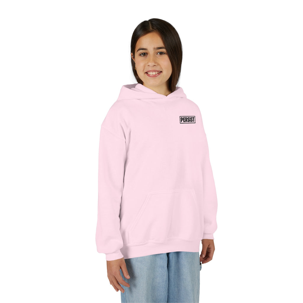 Youth Hoodie — 'PERSIST' Inspirational Kids Pullover