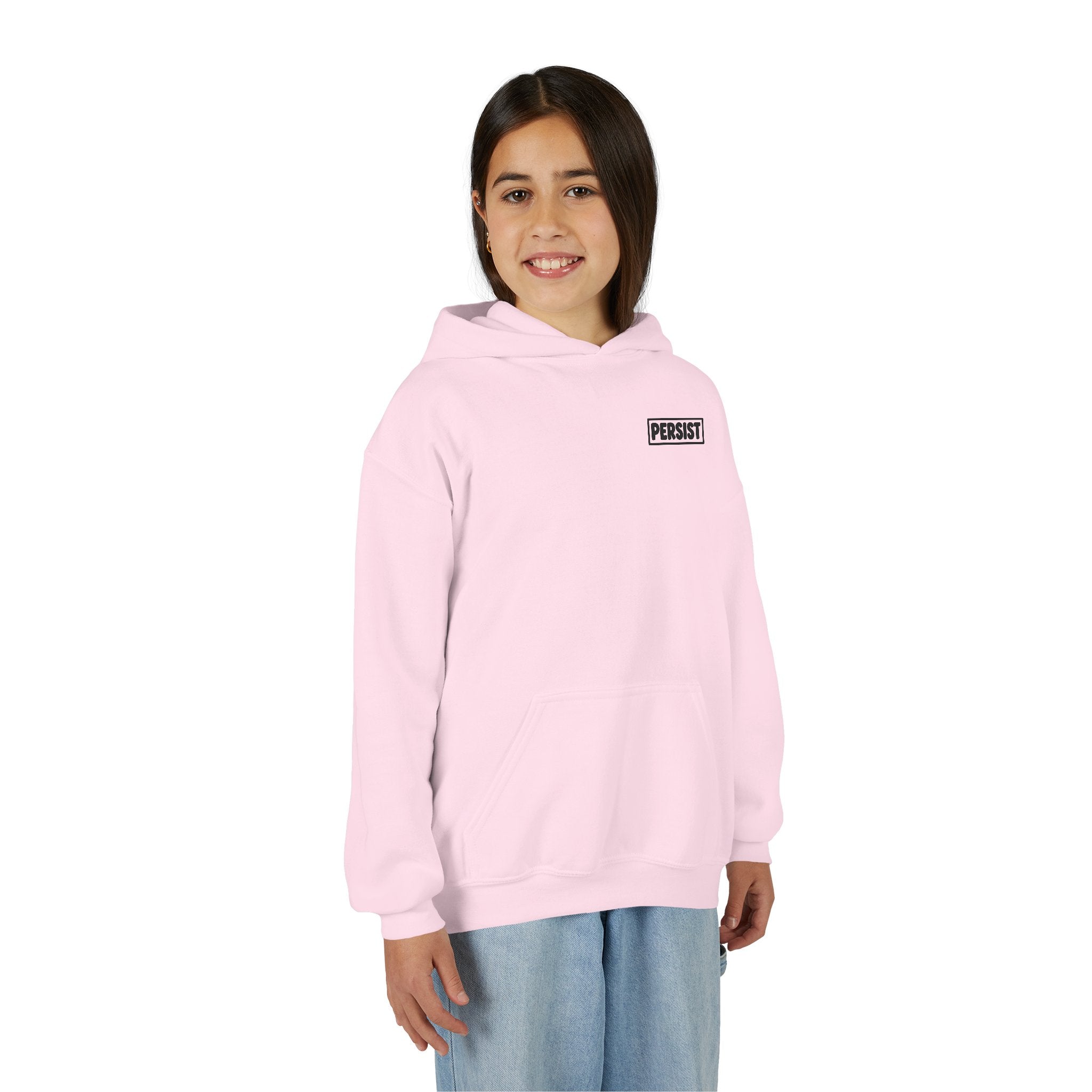 Youth Hoodie — 'PERSIST' Inspirational Kids Pullover