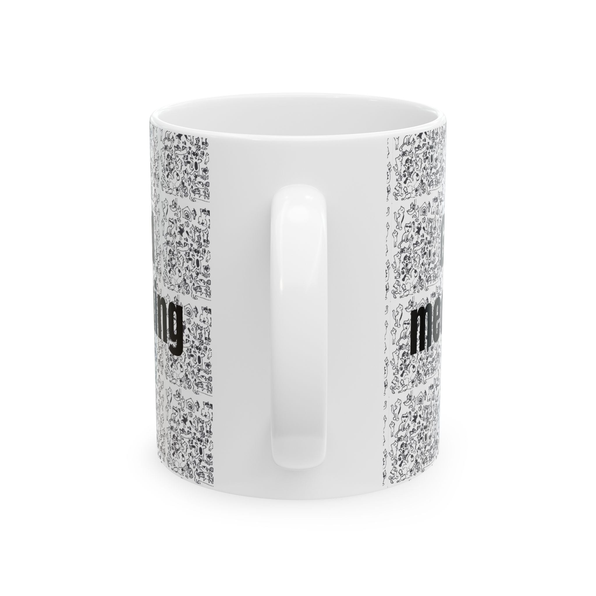 Child’s Kitten Drawing Ceramic Mug — Hand-Drawn Kitty Art (11oz, 15oz)