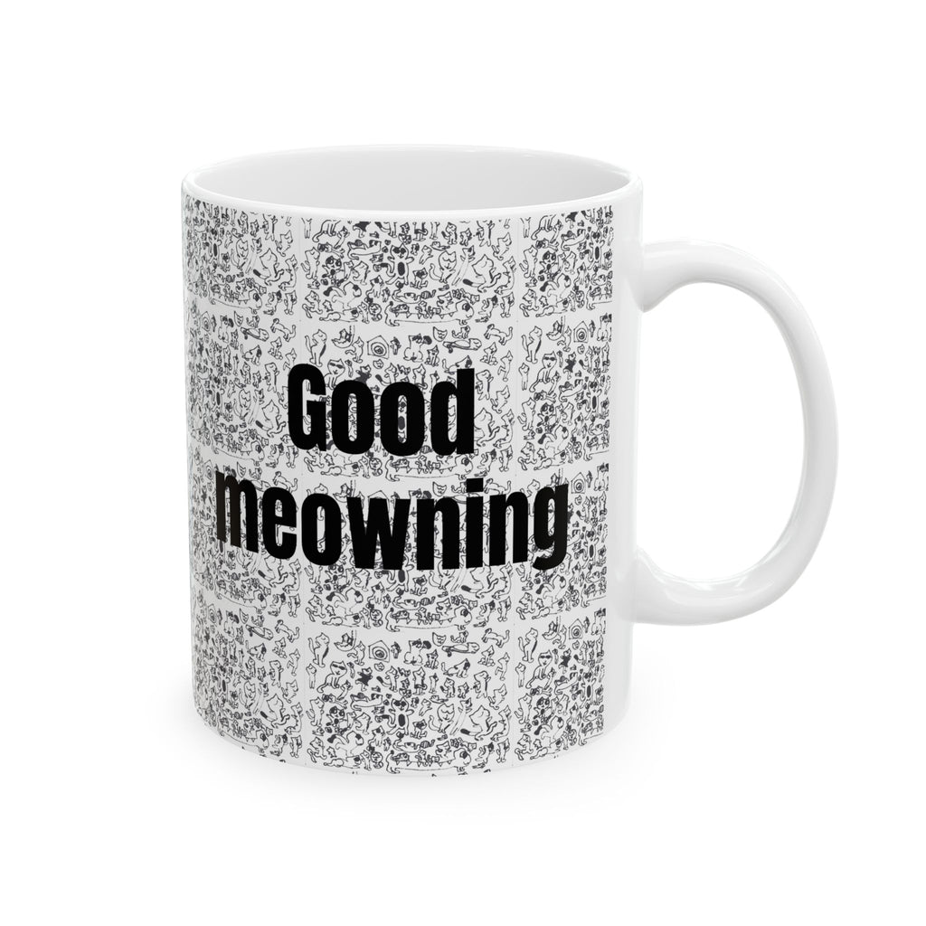 Child’s Kitten Drawing Ceramic Mug — Hand-Drawn Kitty Art (11oz, 15oz)
