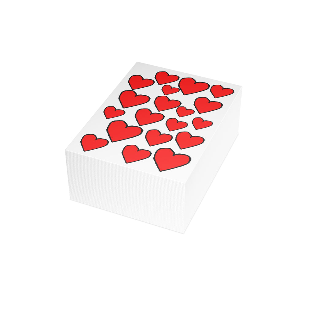 Love Hearts Postcard Bundle — 'Lots of hearts lots of love' (Envelopes Included)