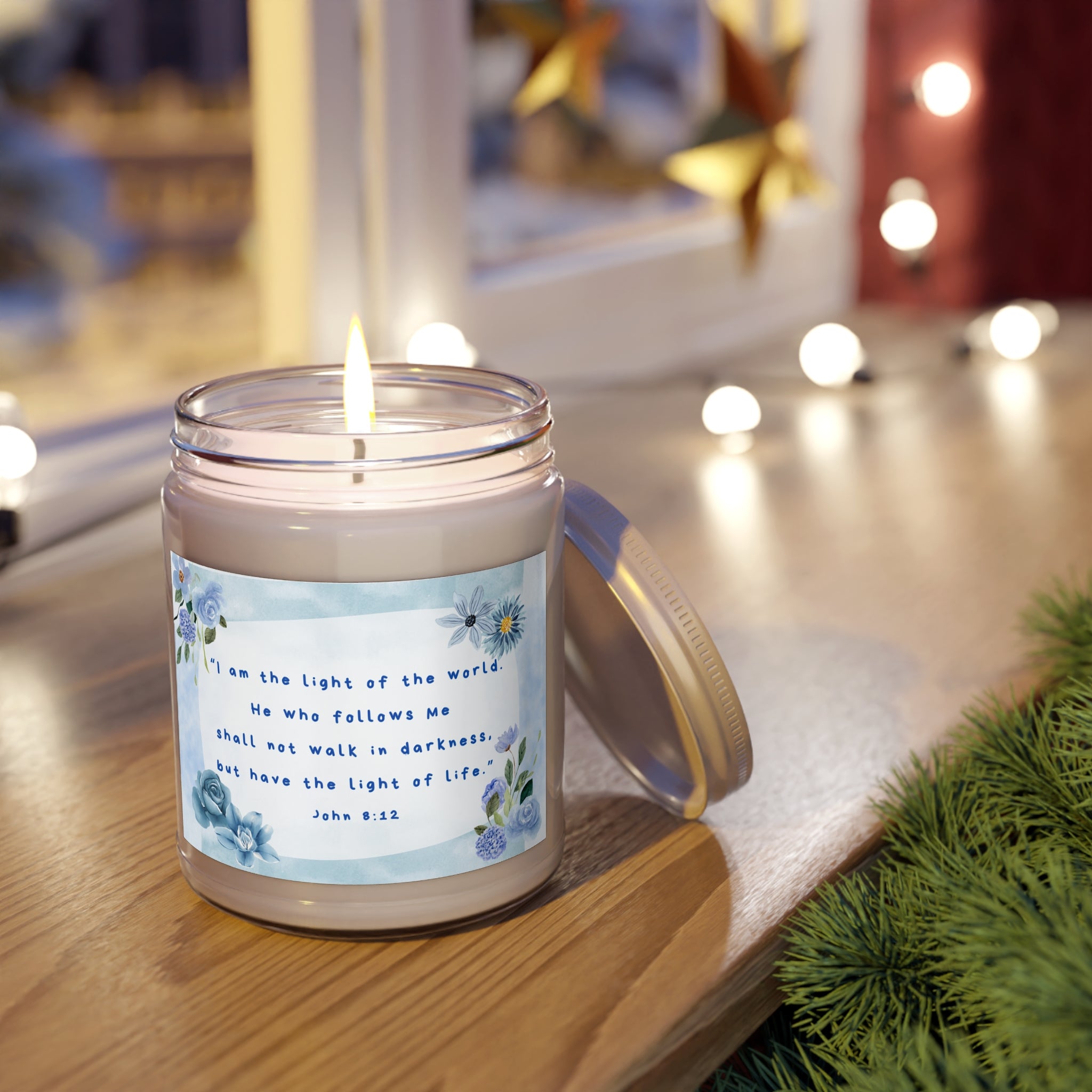 I Am the Light of the World — 9oz Bible Verse Soy Candle (Easter Gift)
