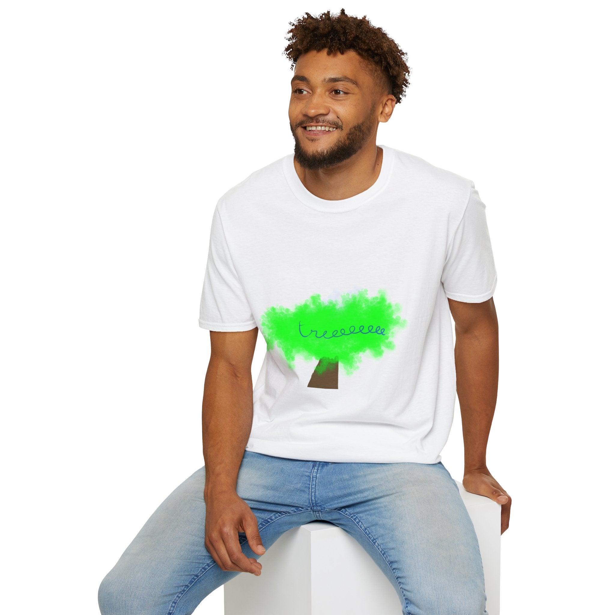 Childlike Hand-Drawn Tree T-Shirt — Kids' Art Illustration Tee