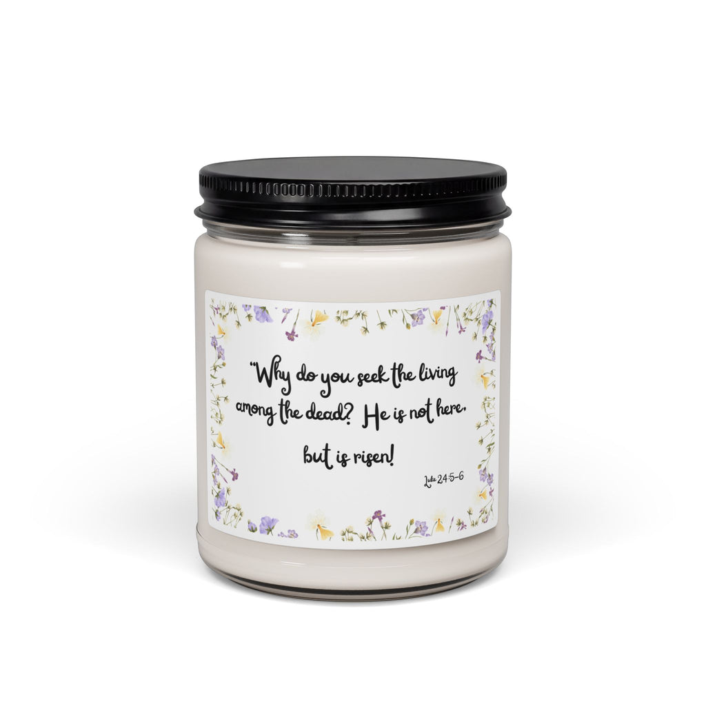 Christian Scented Soy Candle — 9oz | Gift for Family & Church "He is Risen"