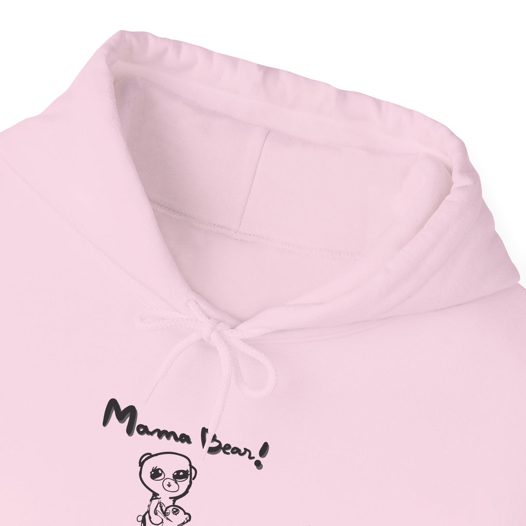 Mom & Child Hand-Drawn Hoodie — Handmade Love Illustration
