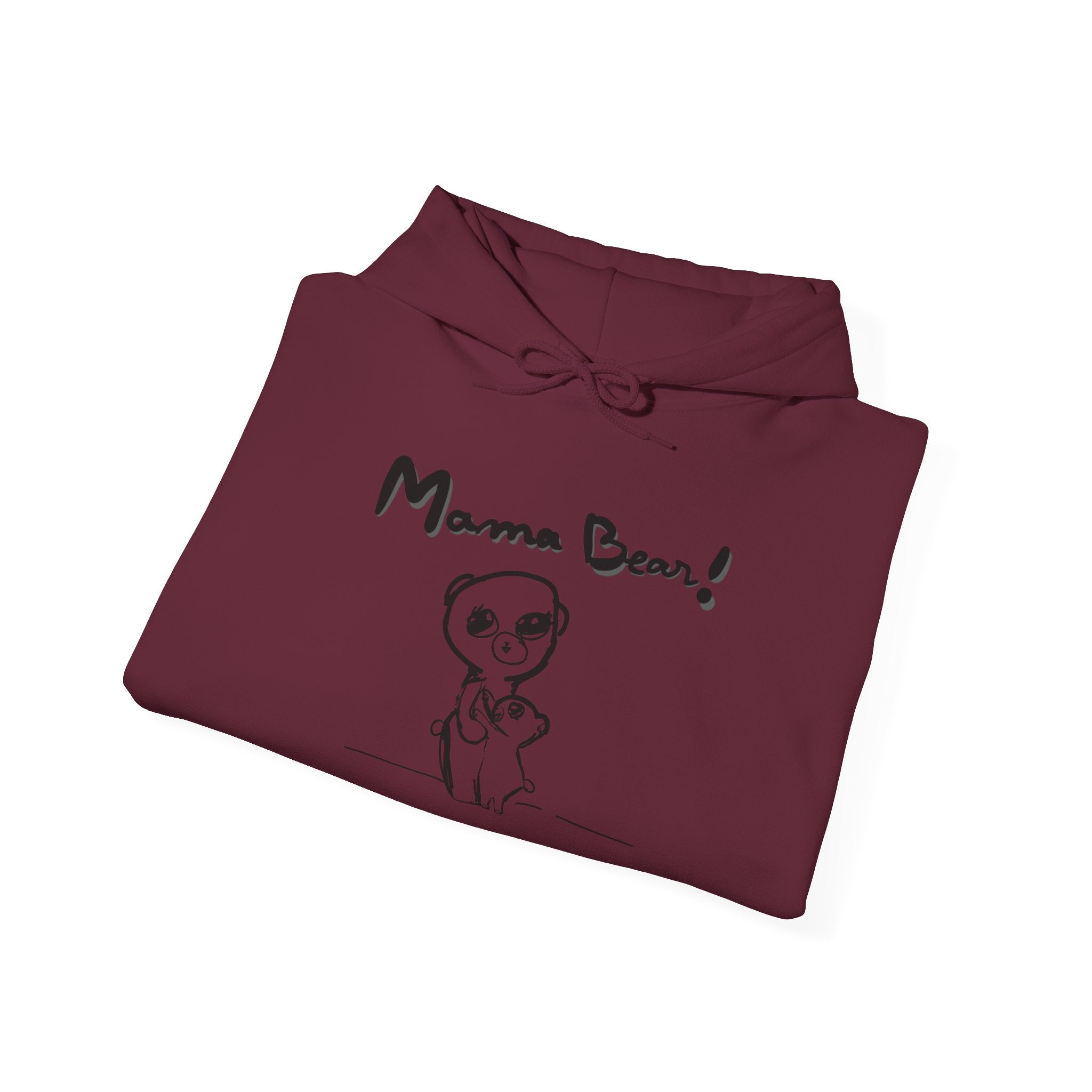 Hand-Drawn Kid Artwork Mom & Child Hoodie — Handmade Love Illustration