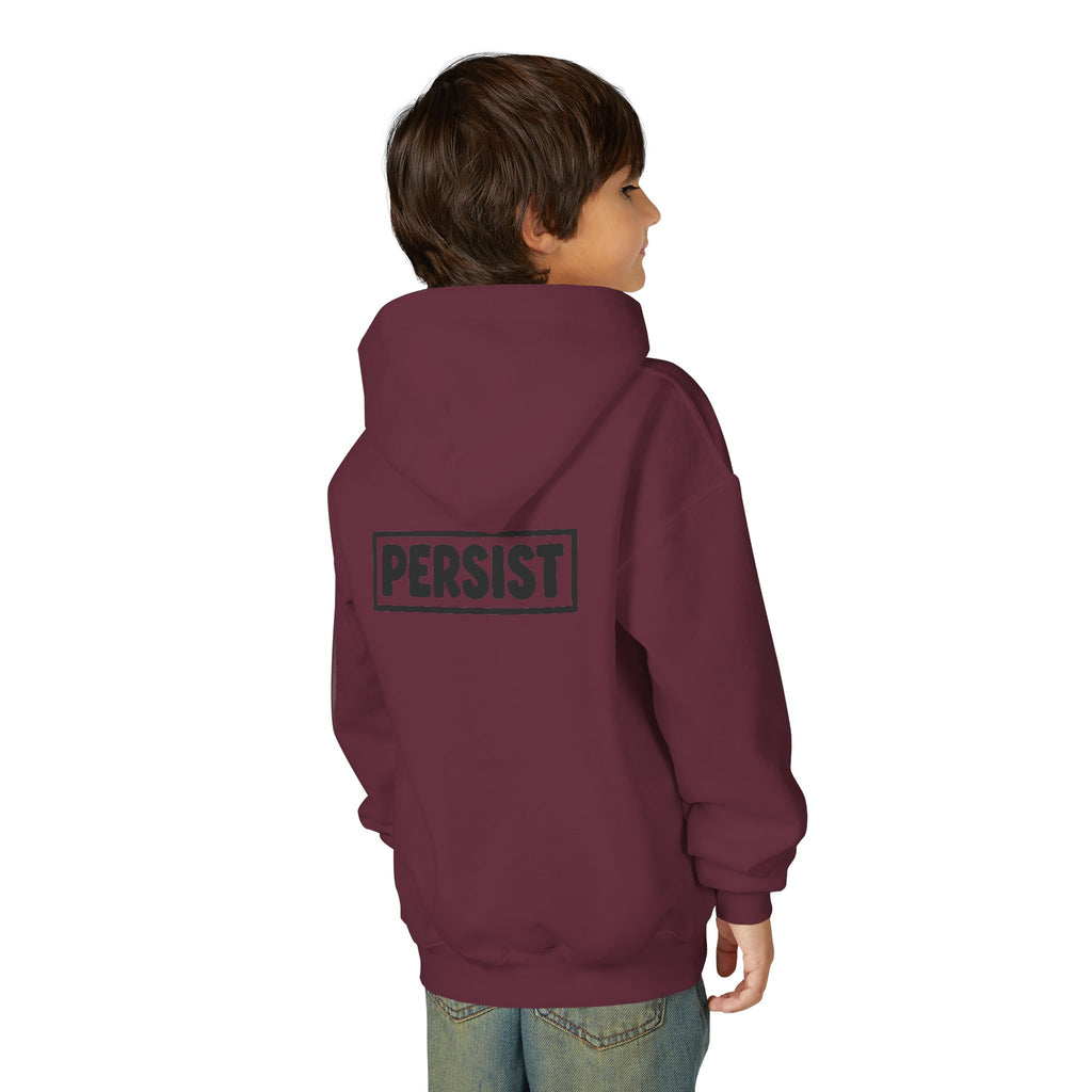 Youth Hoodie — 'PERSIST' Inspirational Kids Pullover