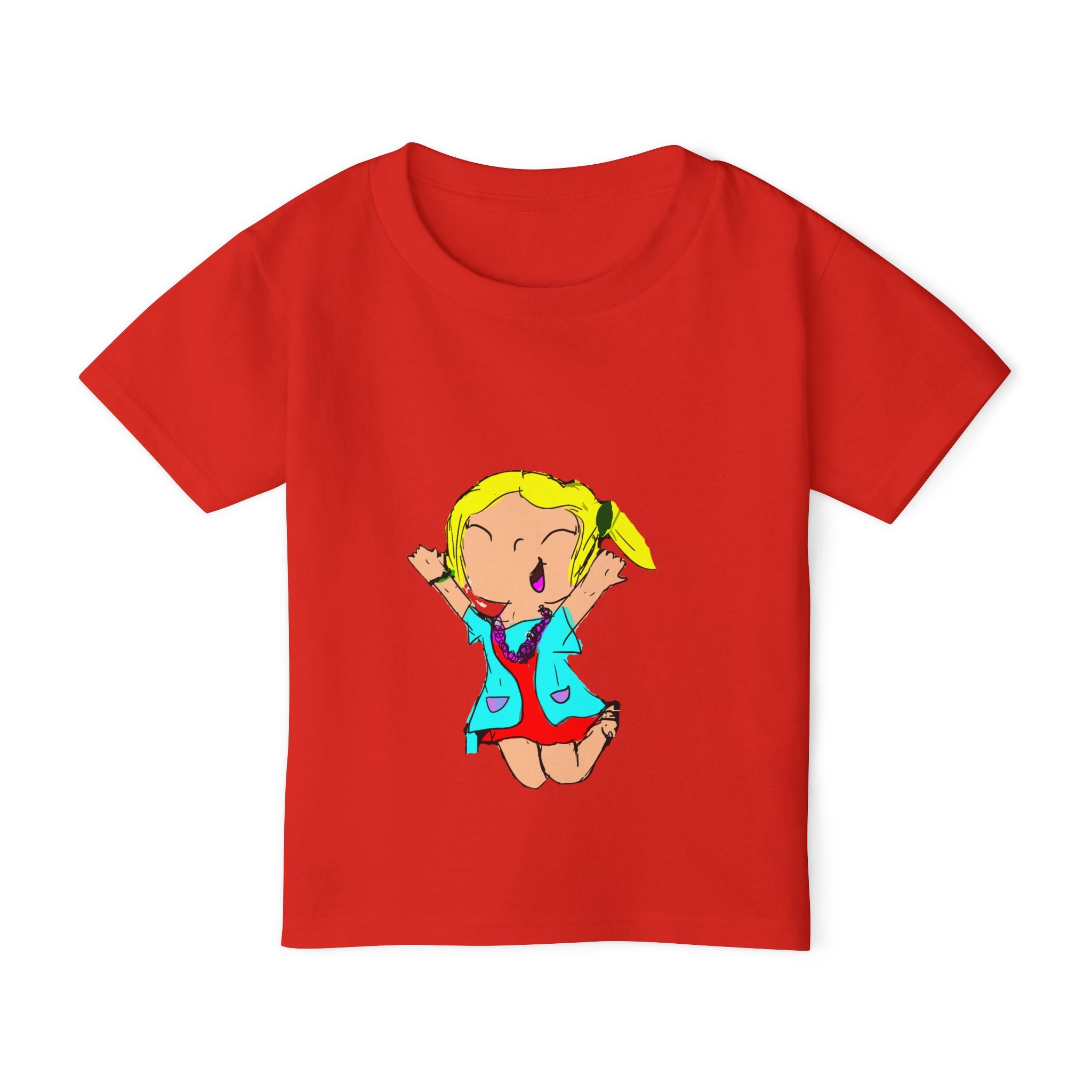 Happy Jumping Kid Toddler T-Shirt — Hand-Drawn Joyful Playtime Tee