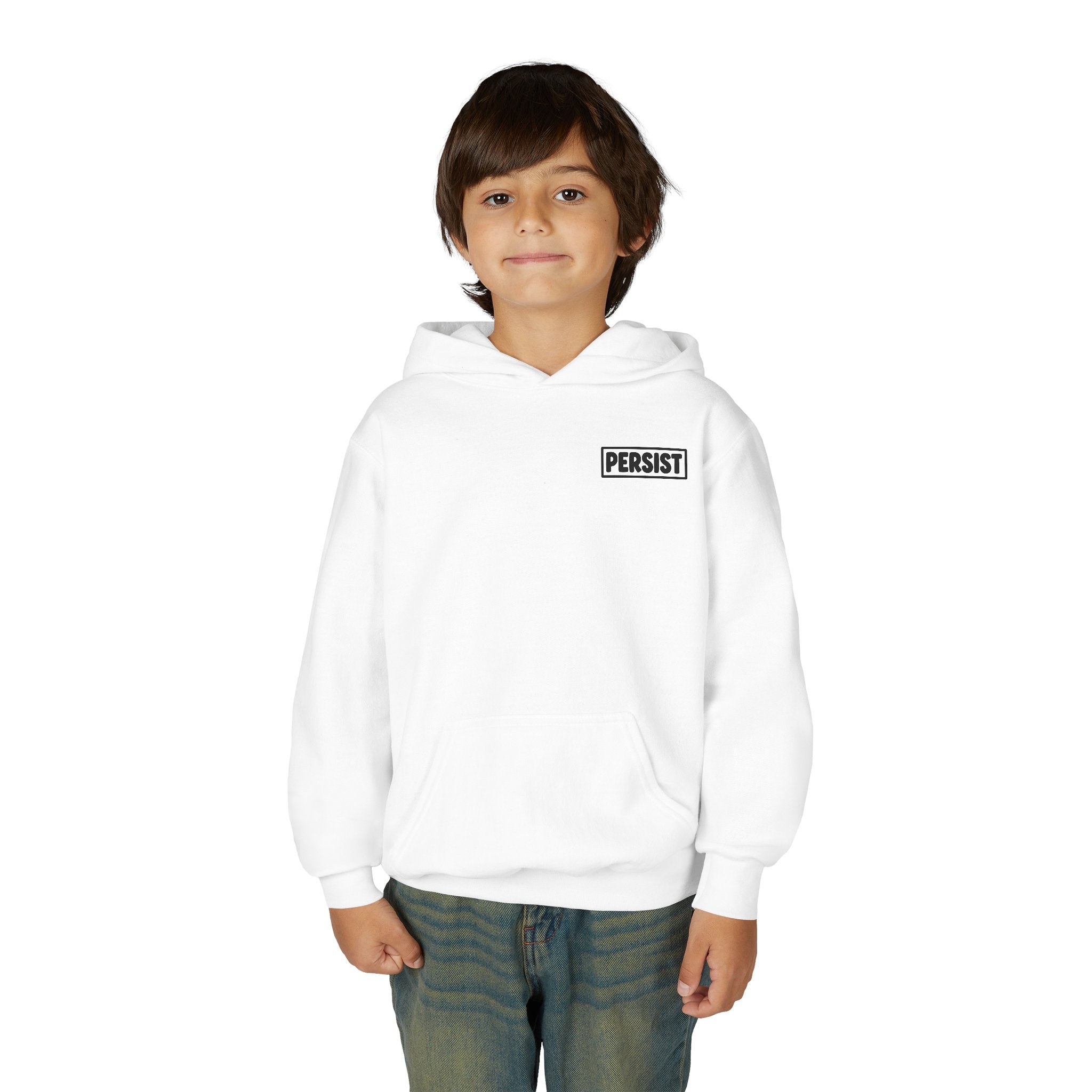 Youth Hoodie — 'PERSIST' Inspirational Kids Pullover