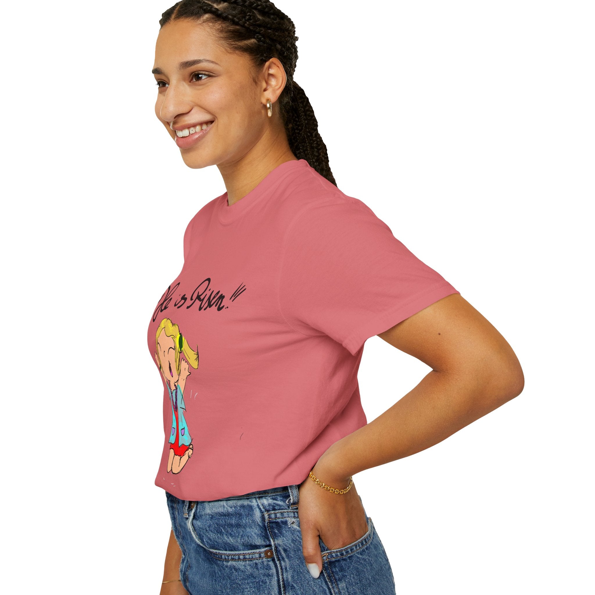 He Is Risen! Kids’ Hand-Drawn T-Shirt — Child Art Tee