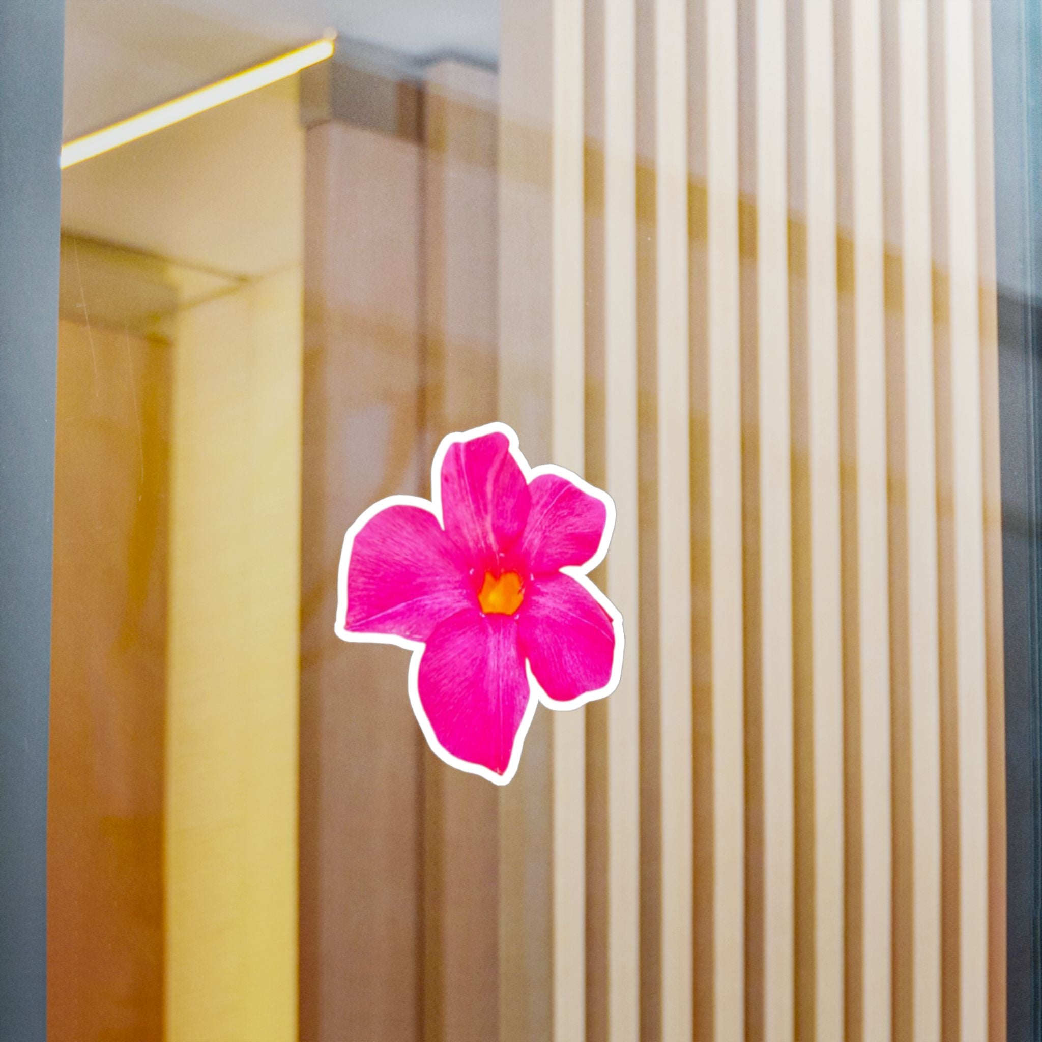 Pink Watercolor Flower Vinyl Decal