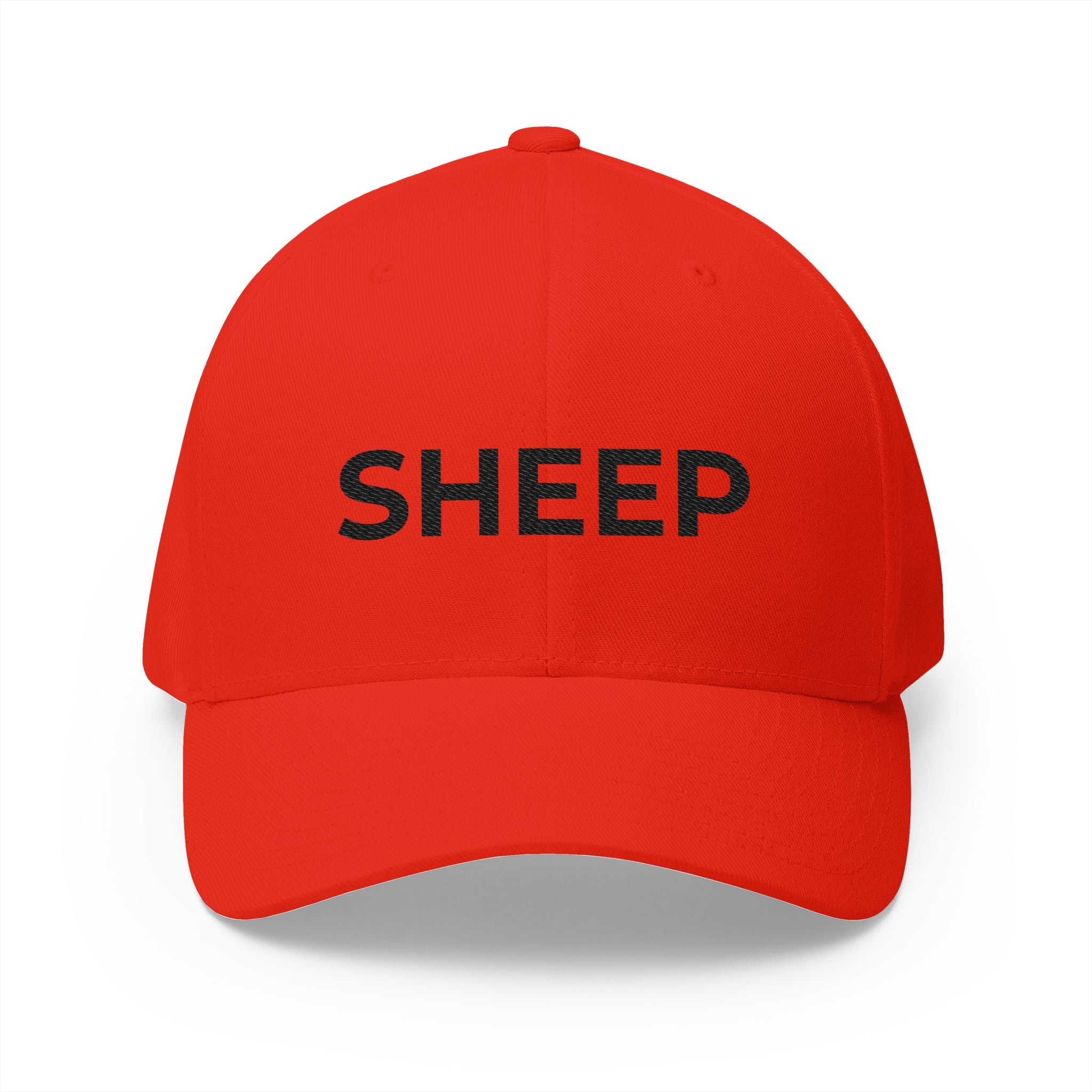 Embroidered 'SHEEP' Closed-Back Cap