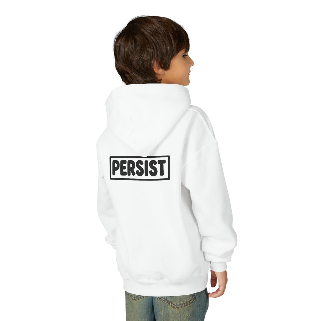 Youth Hoodie — 'PERSIST' Inspirational Kids Pullover