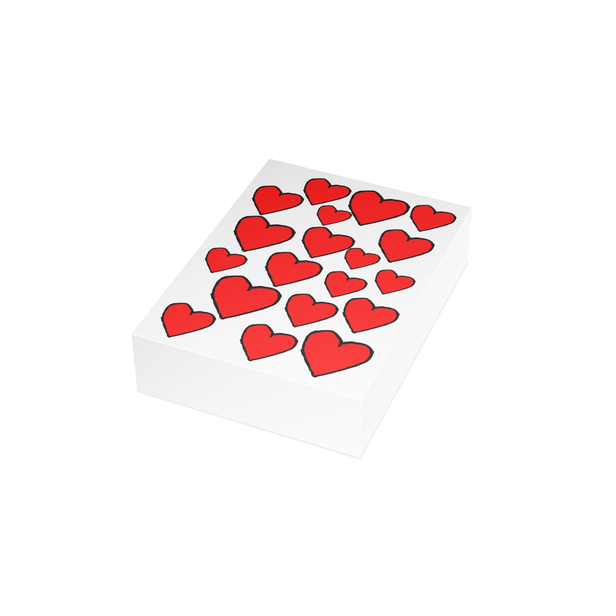 Love Hearts Postcard Bundle — 'Lots of hearts lots of love' (Envelopes Included)