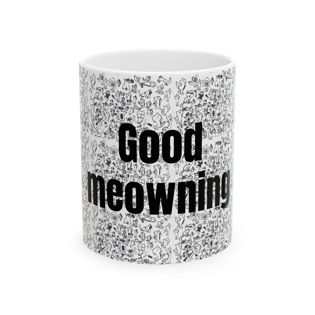 Child’s Kitten Drawing Ceramic Mug — Hand-Drawn Kitty Art (11oz, 15oz)