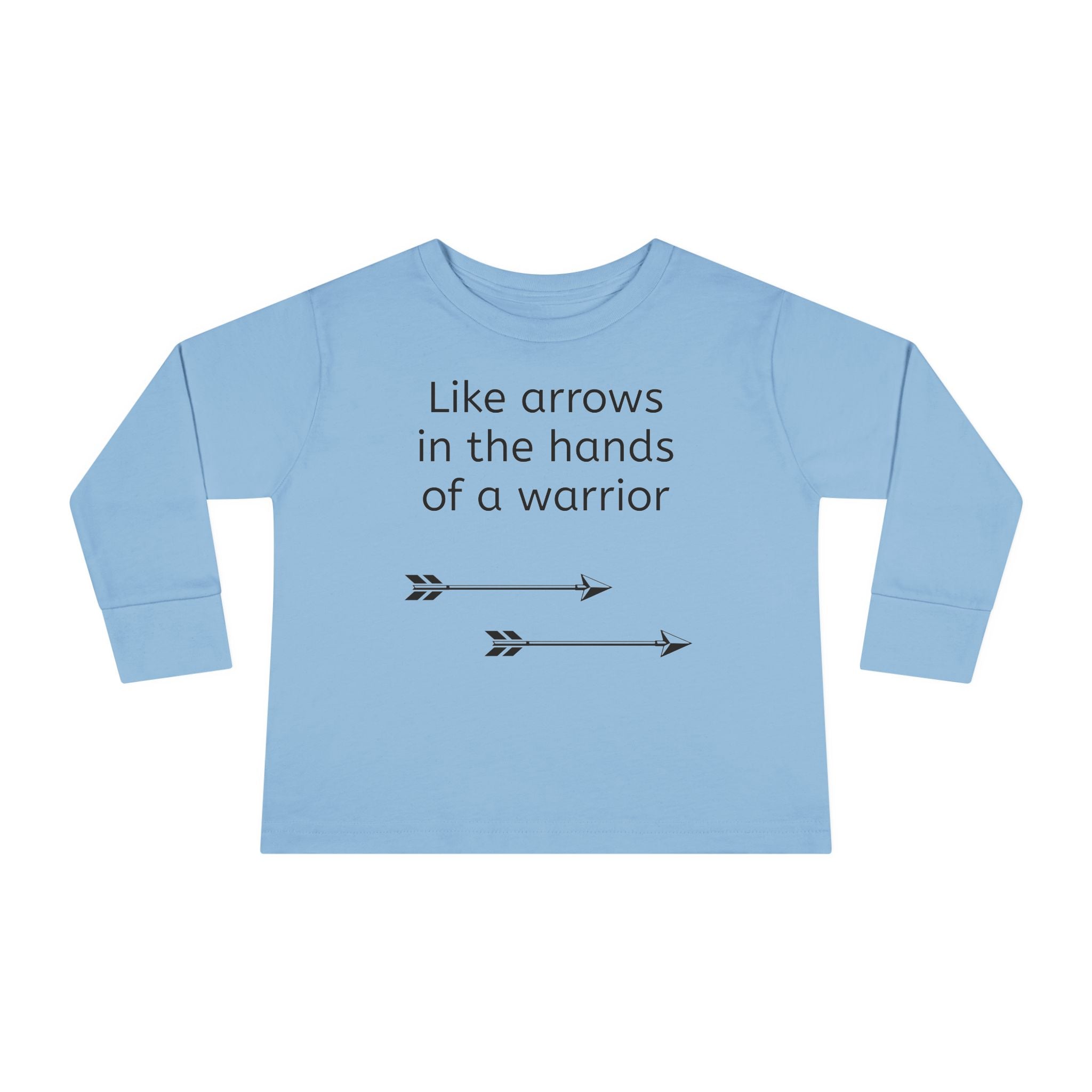 Children Are a Blessing Toddler Long Sleeve Tee — Christian Arrow Design with Bible Verse