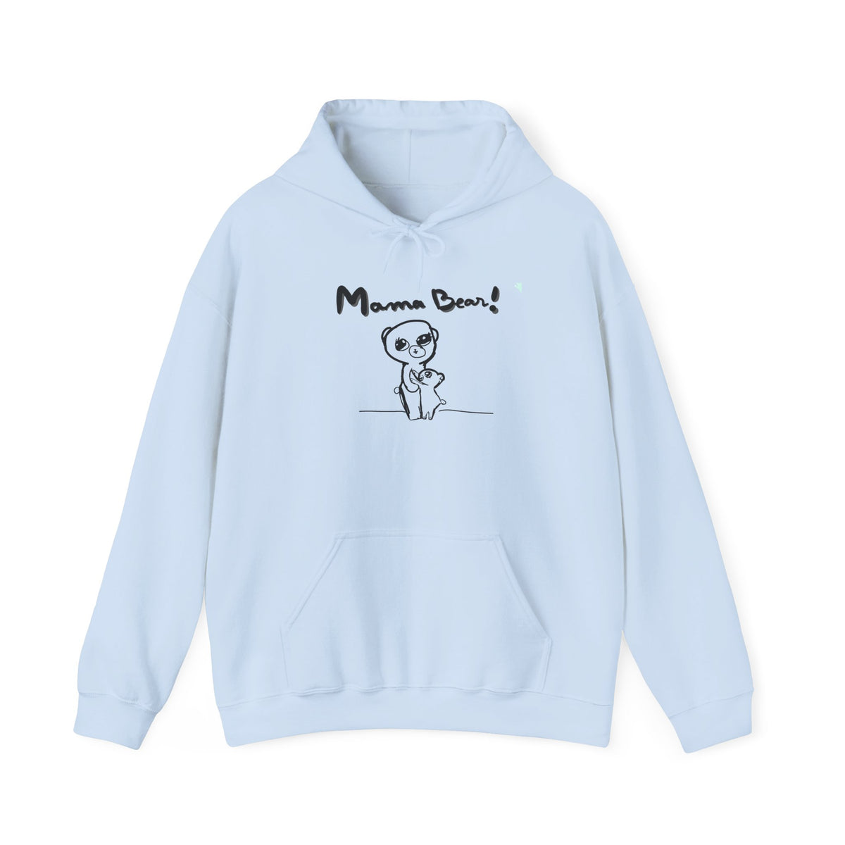 Mama Bear Hoodie — Cute Hand-Drawn Bear "Mama Bear" Graphic Pullover