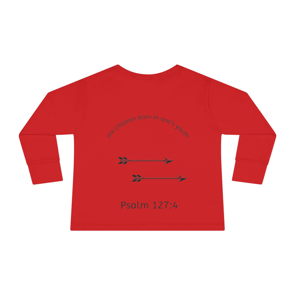 Children Are a Blessing Toddler Long Sleeve Tee — Christian Arrow Bible Verse