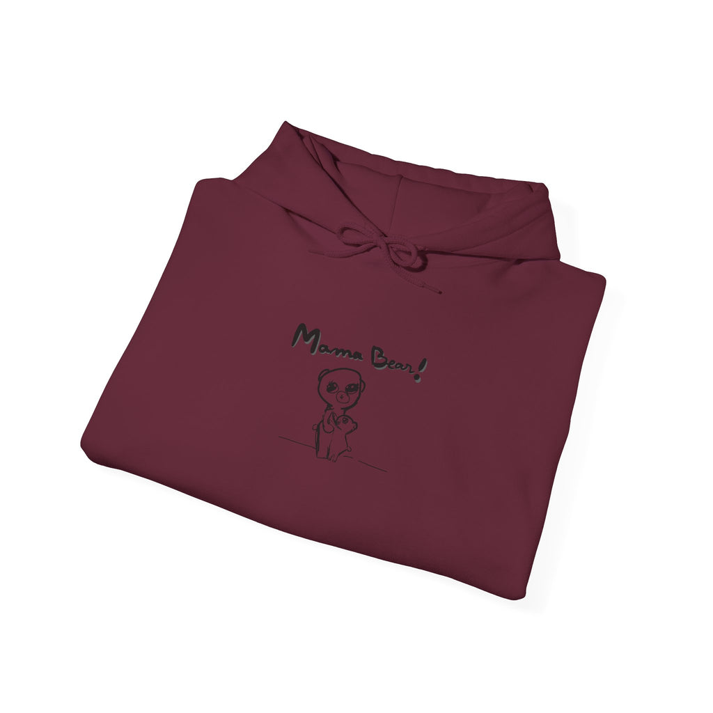 Mom & Child Hand-Drawn Hoodie — Handmade Love Illustration