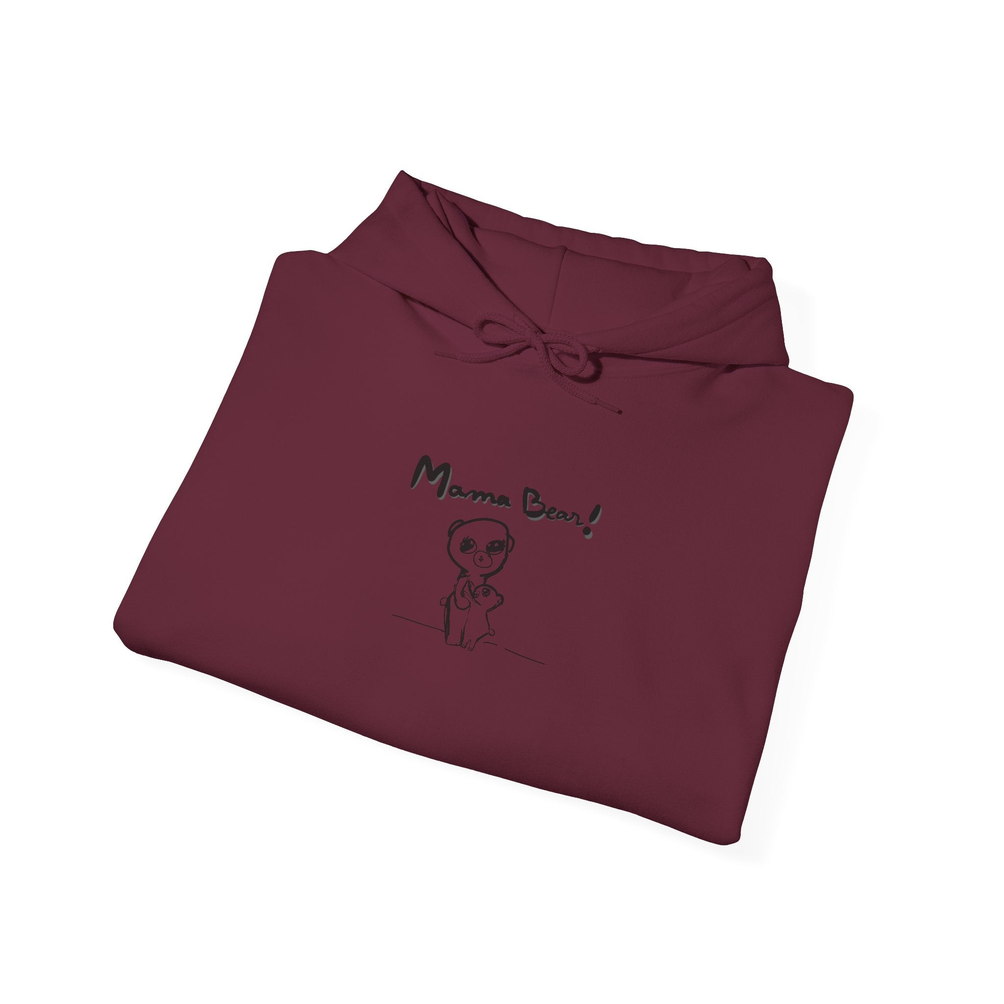 Mom & Child Hand-Drawn Hoodie — Handmade Love Illustration
