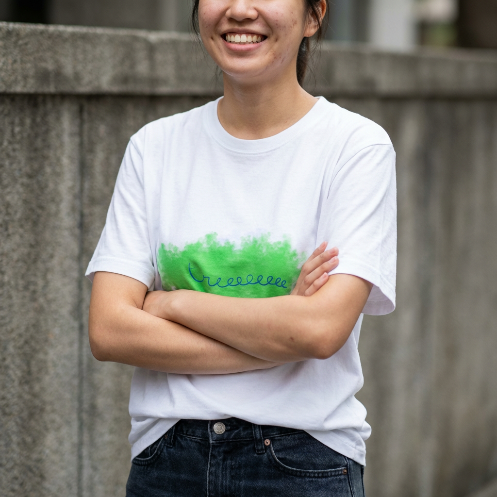 Childlike Hand-Drawn Tree T-Shirt — Kids' Art Illustration Tee