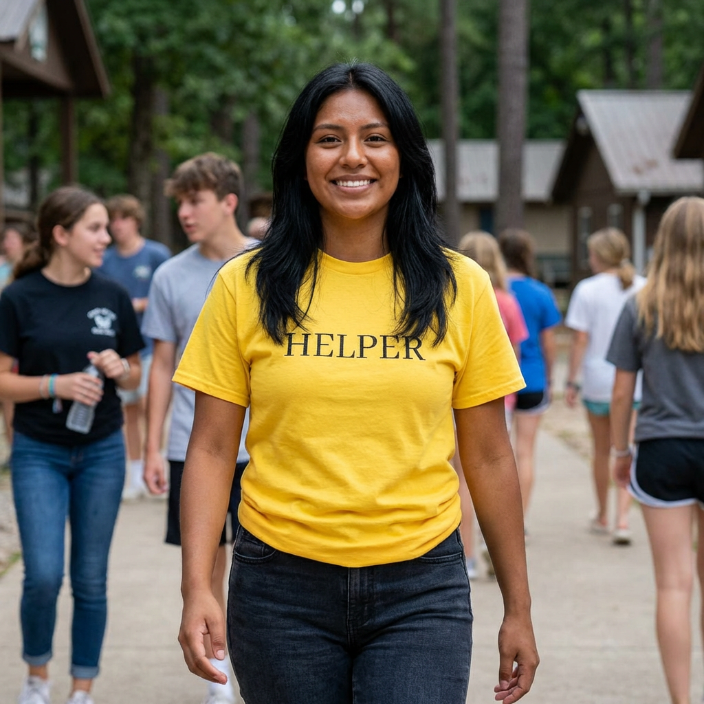 Church Camp Helper T-Shirt — Identifying Volunteer Staff Tee
