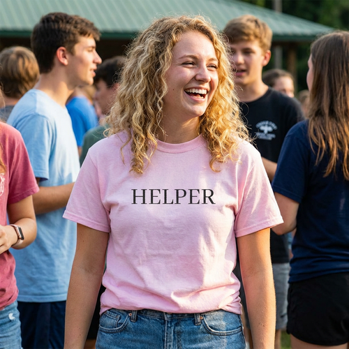 Church Camp Helper T-Shirt — Identifying Volunteer Staff Tee