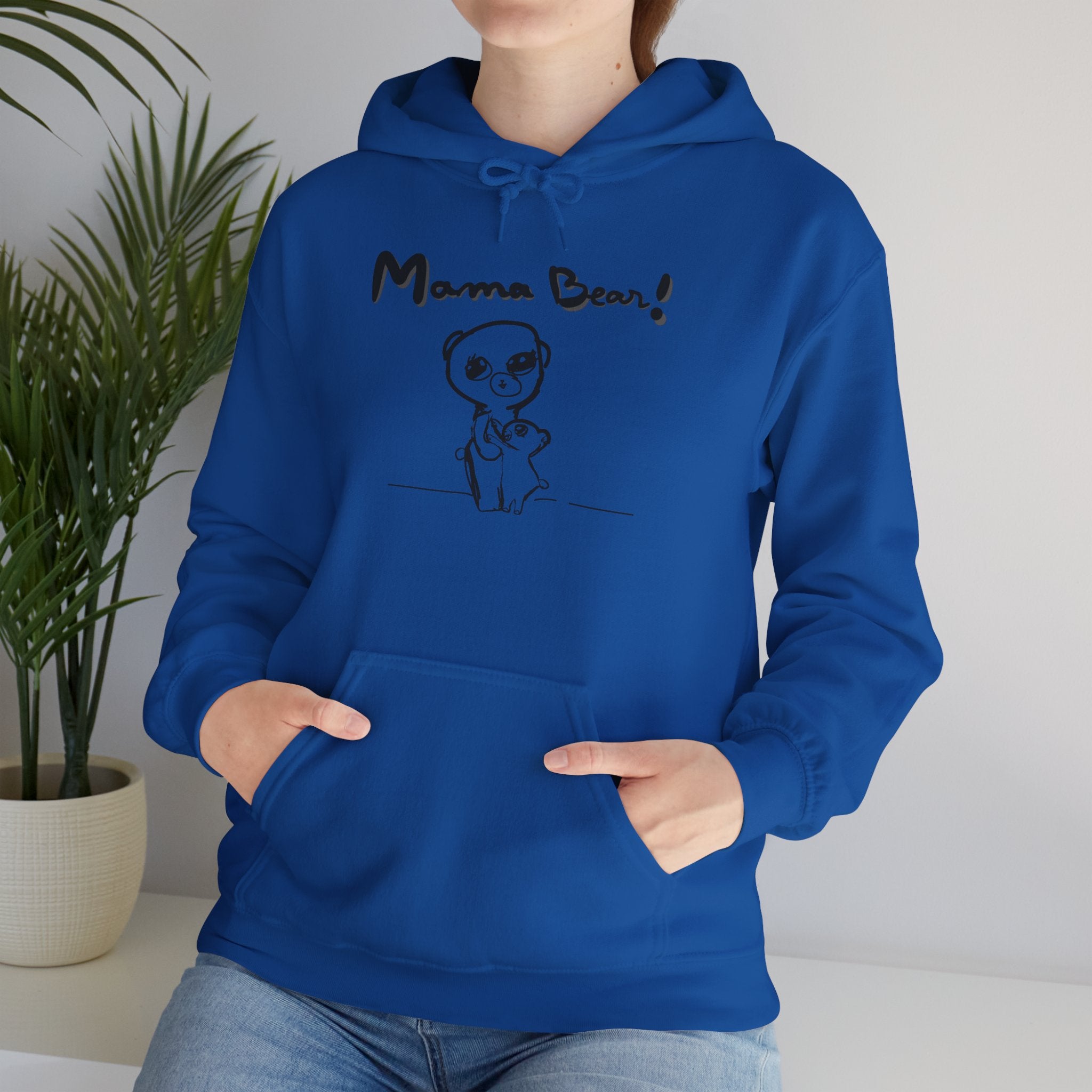 Hand-Drawn Kid Artwork Mom & Child Hoodie — Handmade Love Illustration