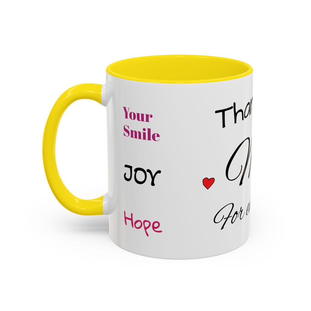 Thank You for Being My Mom - Accent Coffee Mug (11/15oz)
