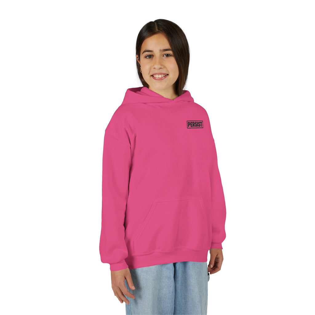Youth Hoodie — 'PERSIST' Inspirational Kids Pullover
