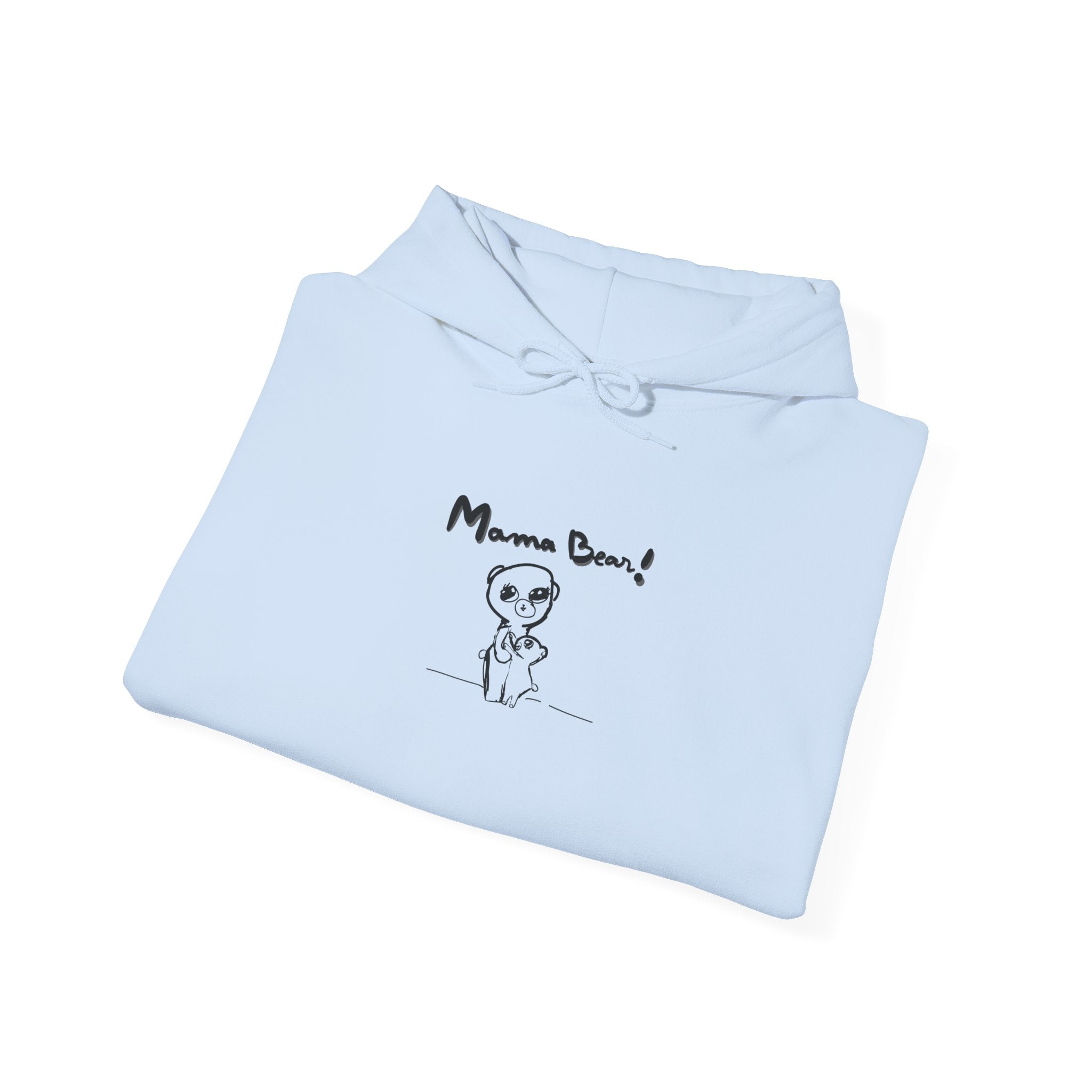 Mom & Child Hand-Drawn Hoodie — Handmade Love Illustration
