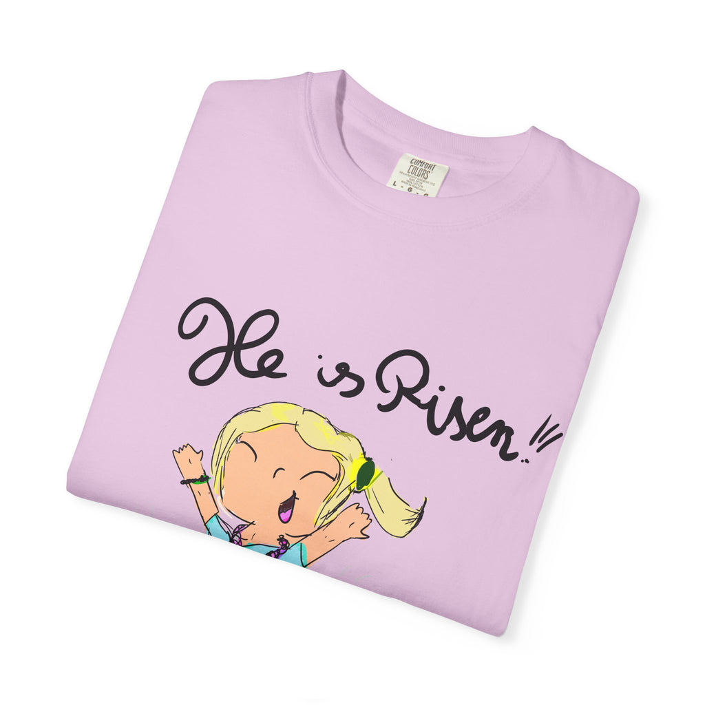 Kids' Hand-Drawn Easter T-Shirt — He Is Risen | P.O.P