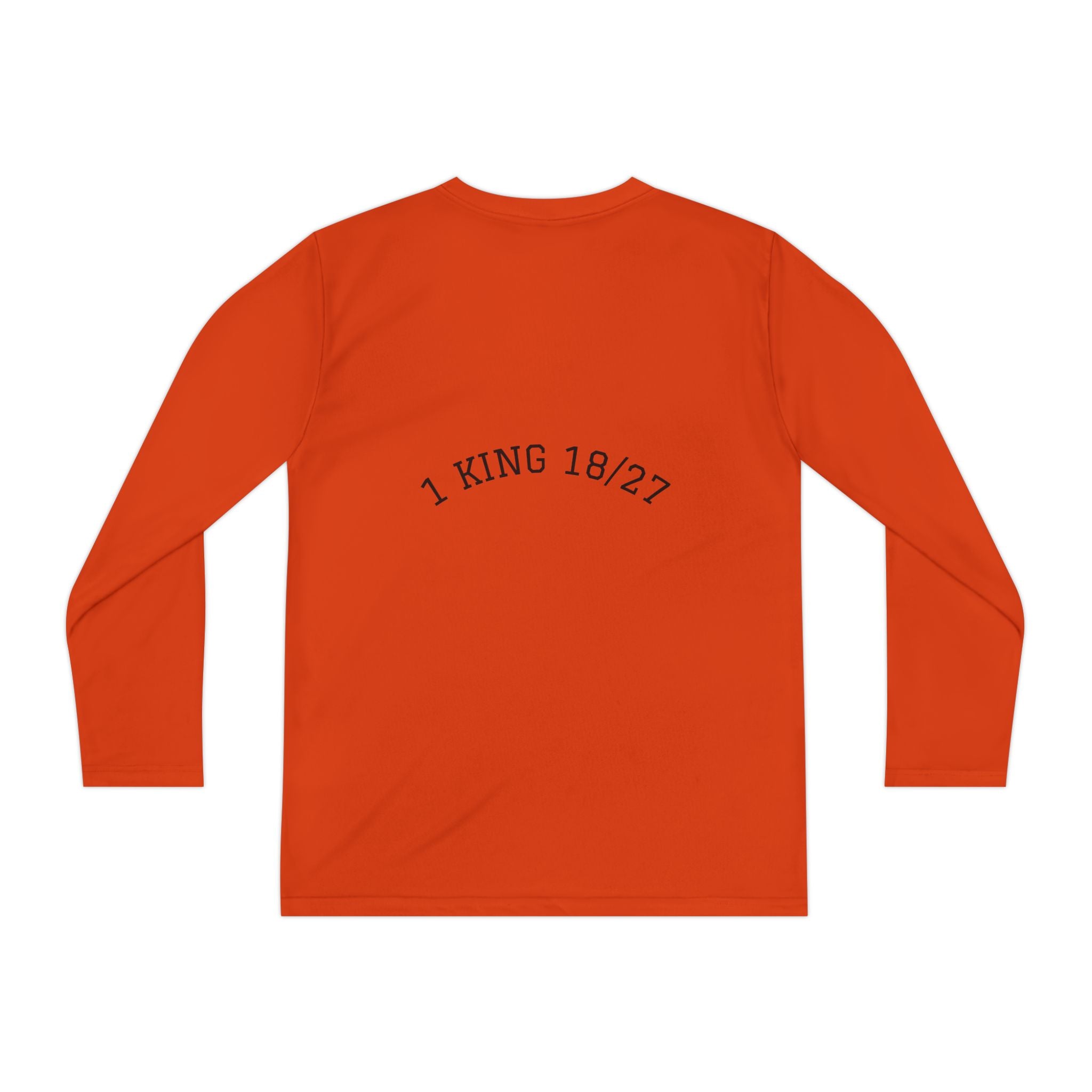 Youth Long Sleeve Tee — "Nothing to Fear" (1 Kings 18:27) — Kid-Designed Christian Tee