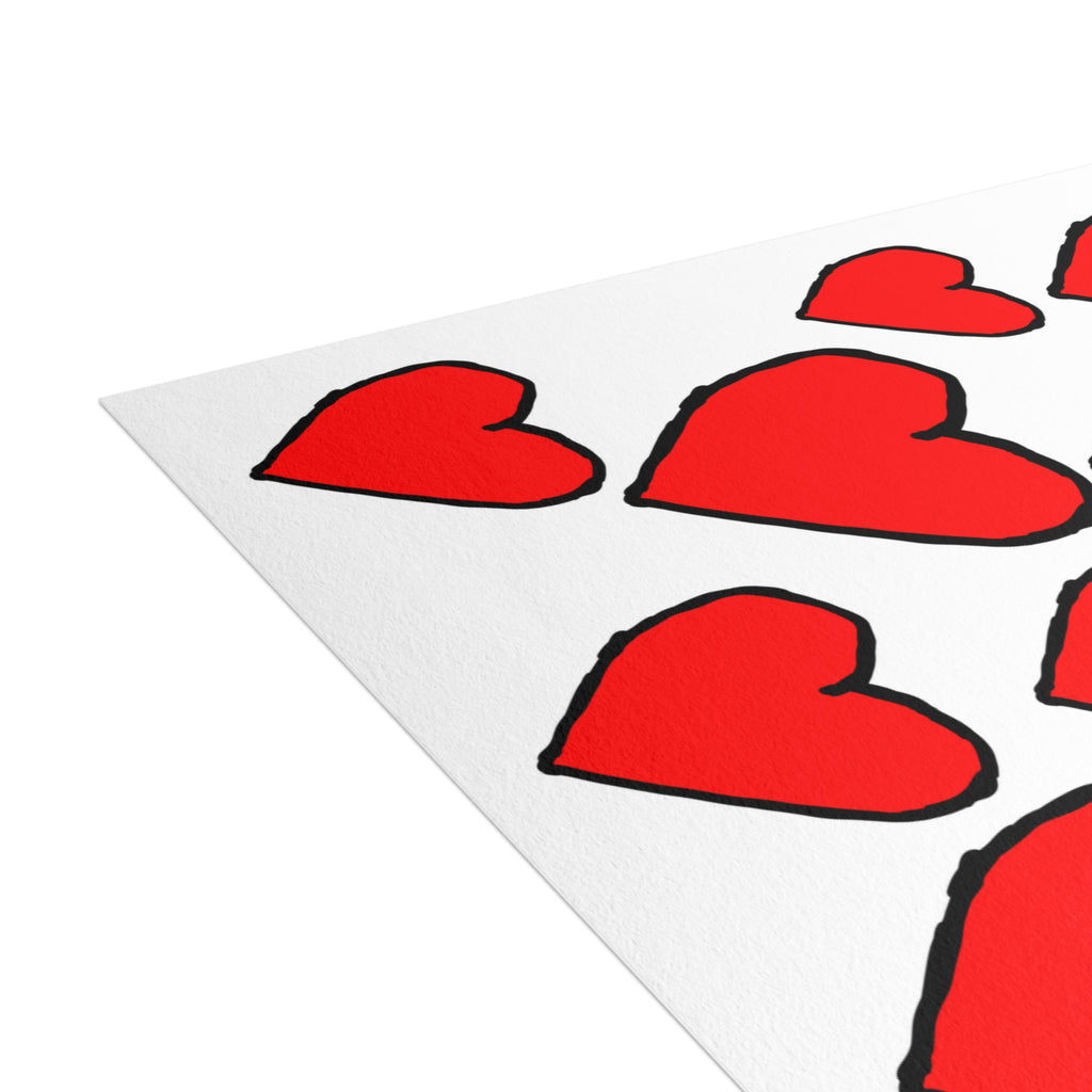 Love Hearts Postcard Bundle — 'Lots of hearts lots of love' (Envelopes Included)