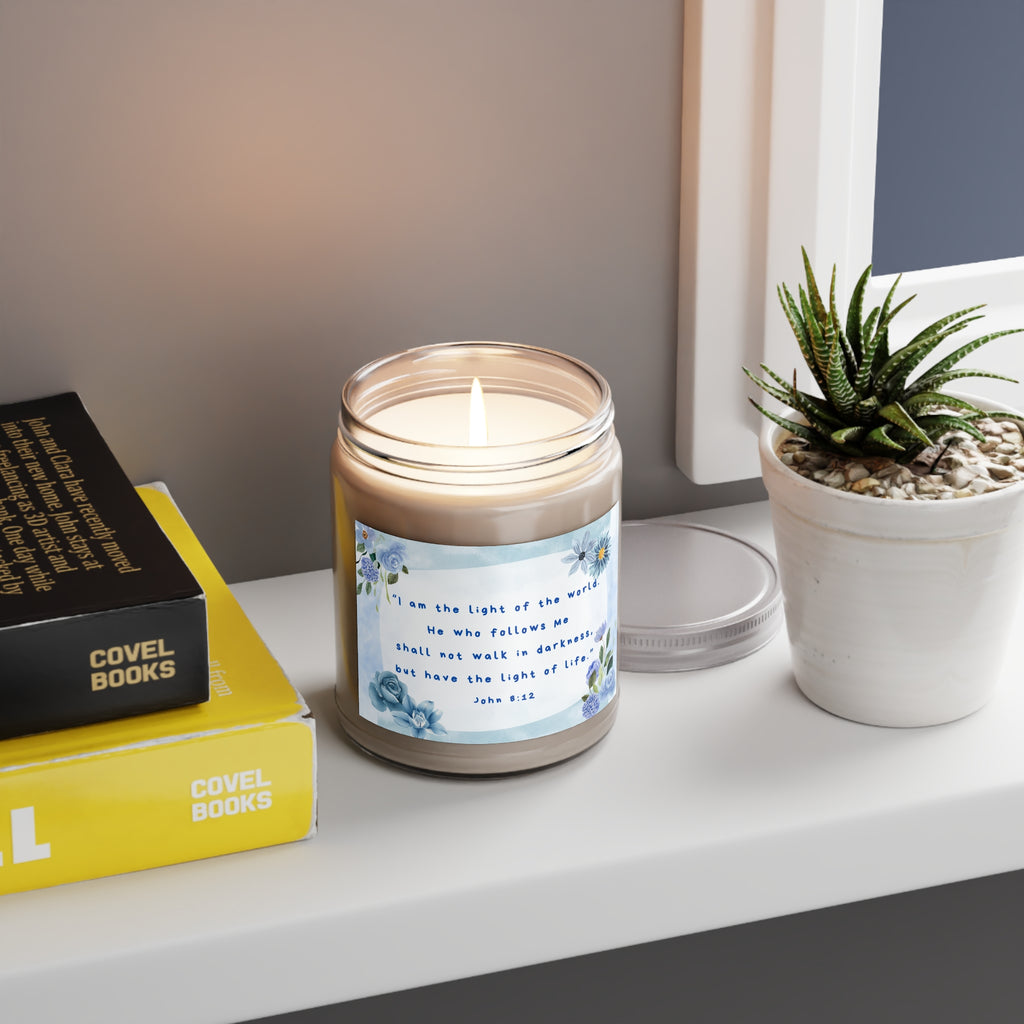 I Am the Light of the World — 9oz Bible Verse Soy Candle (Easter Gift)