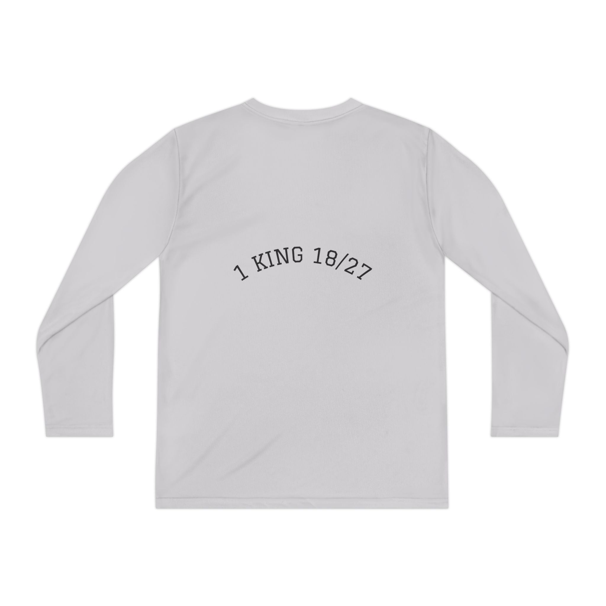 Youth Long Sleeve Tee — "Nothing to Fear" (1 Kings 18:27) — Kid-Designed Christian Tee