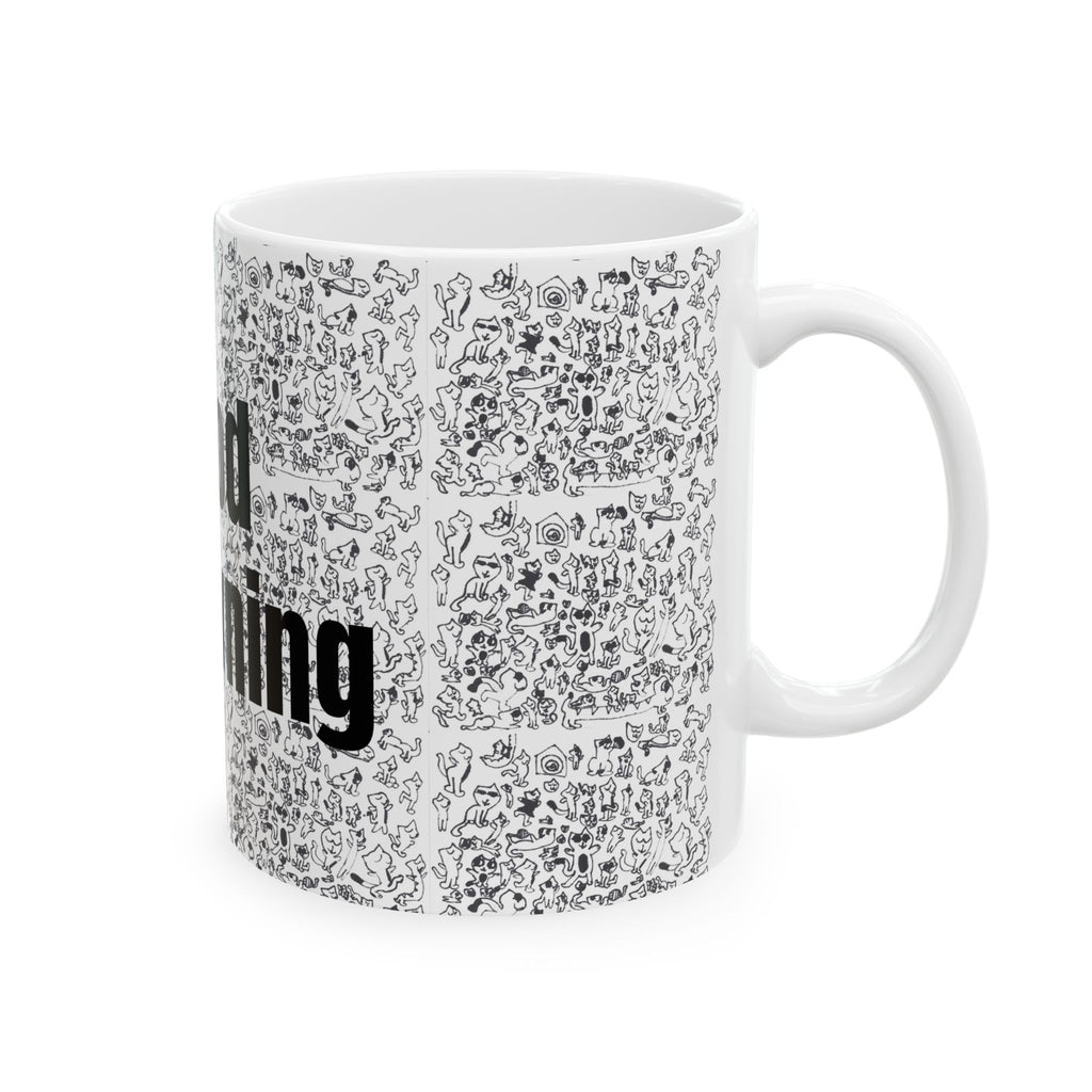 Child’s Kitten Drawing Ceramic Mug — Hand-Drawn Kitty Art (11oz, 15oz)