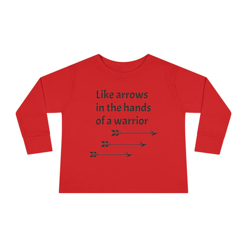 Children Are a Blessing Toddler Long Sleeve Tee — Christian Arrow Bible Verse