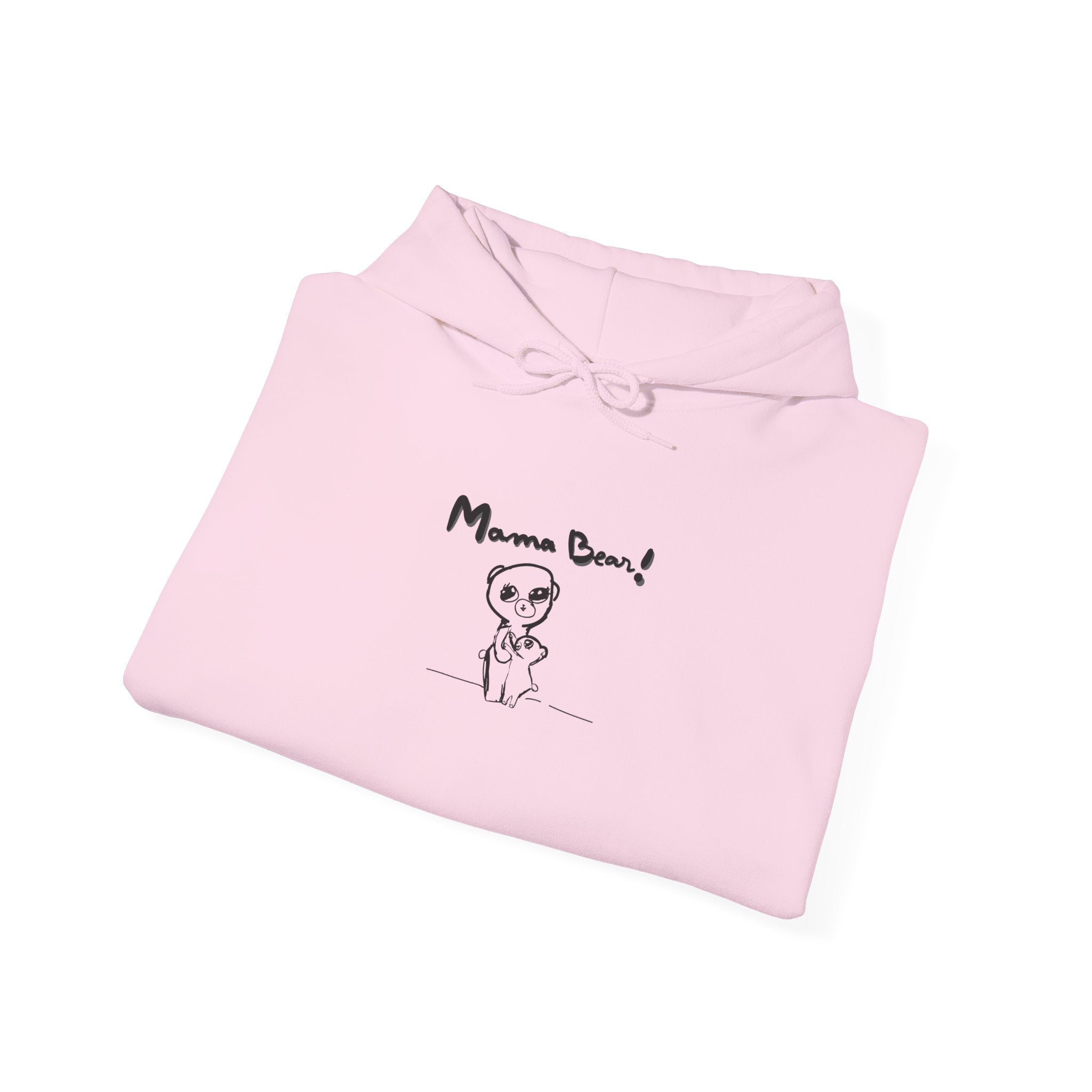 Mom & Child Hand-Drawn Hoodie — Handmade Love Illustration