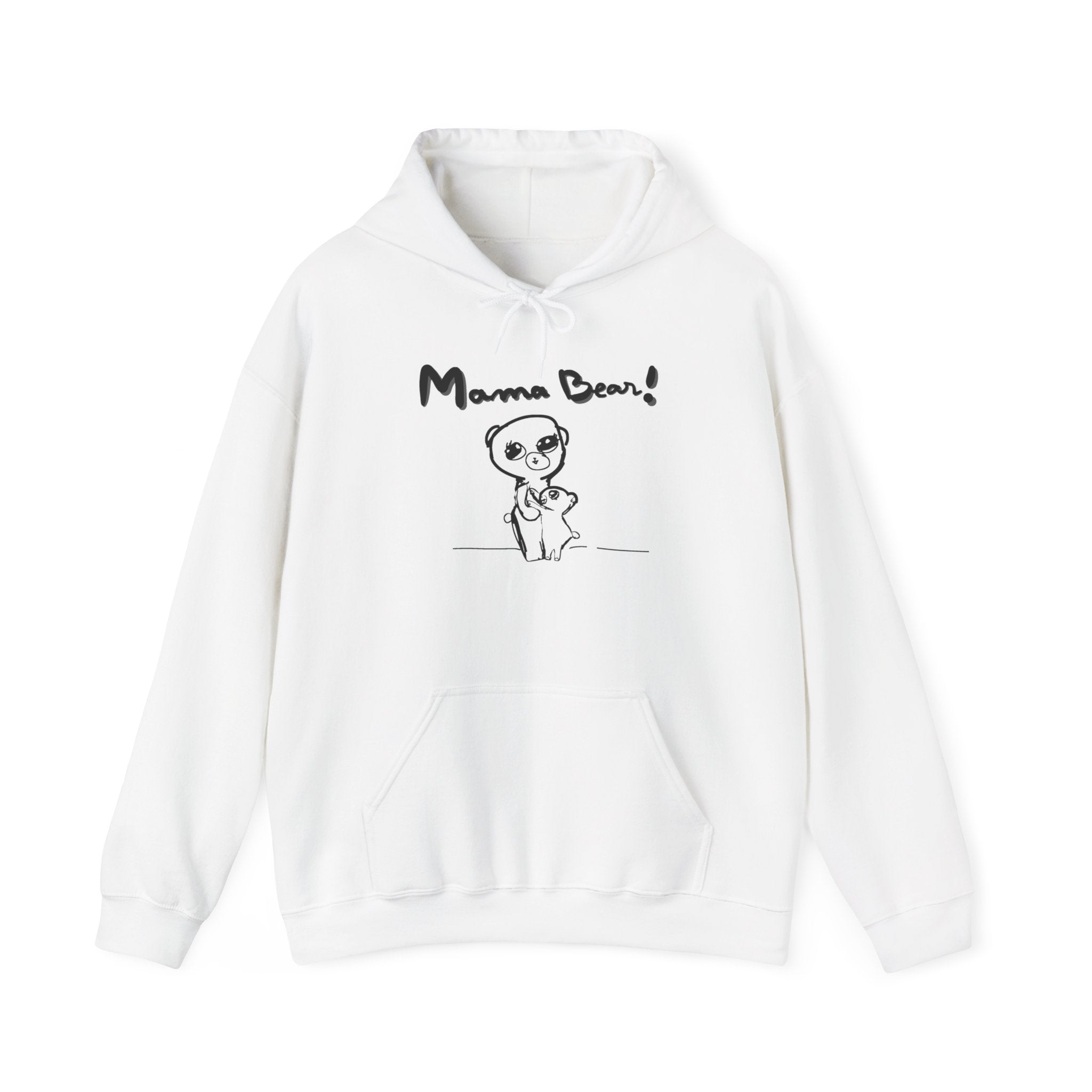Hand-Drawn Kid Artwork Mom & Child Hoodie — Handmade Love Illustration