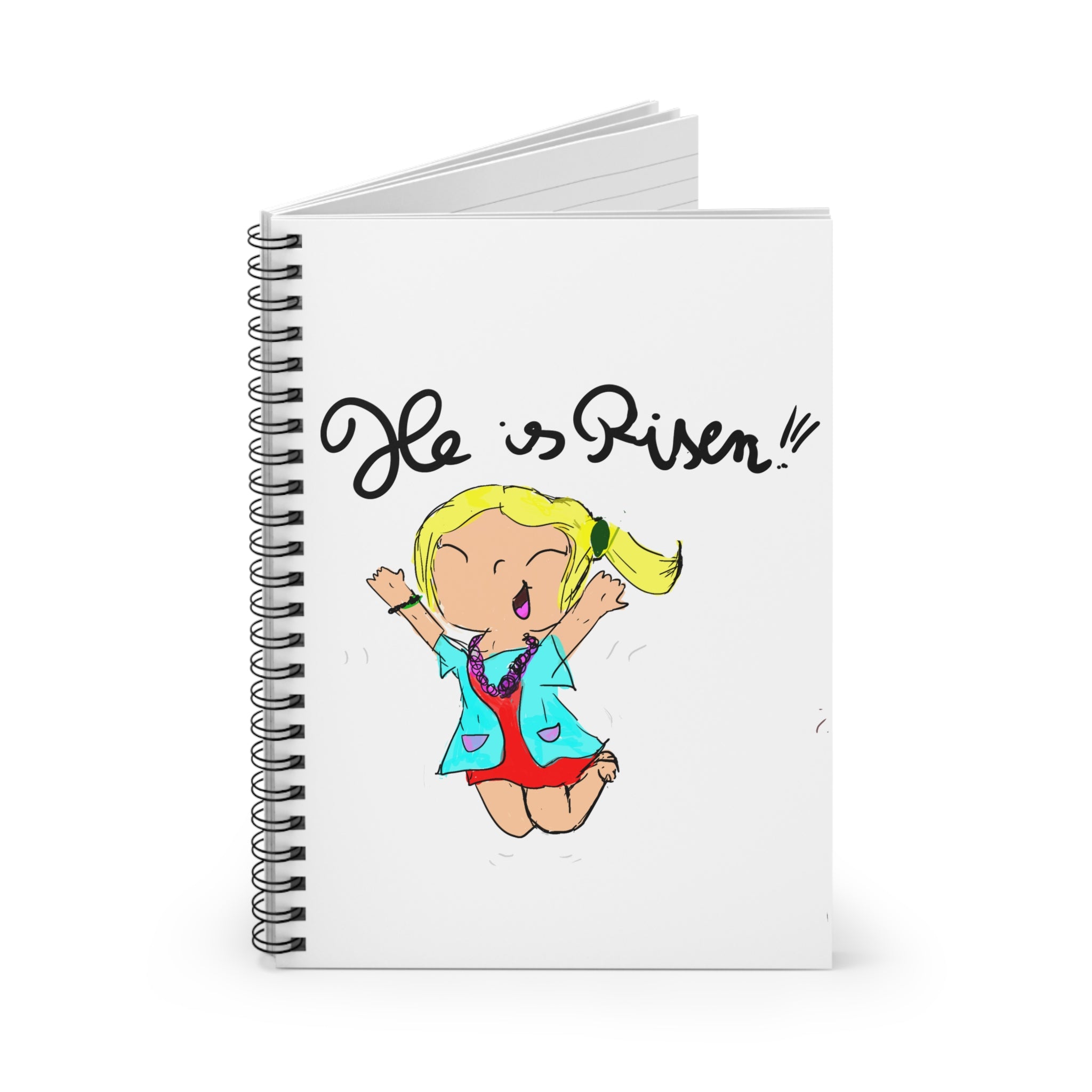 Spiral Notebook — "Jesus Is Risen" Kids' Illustrated Ruled Journal