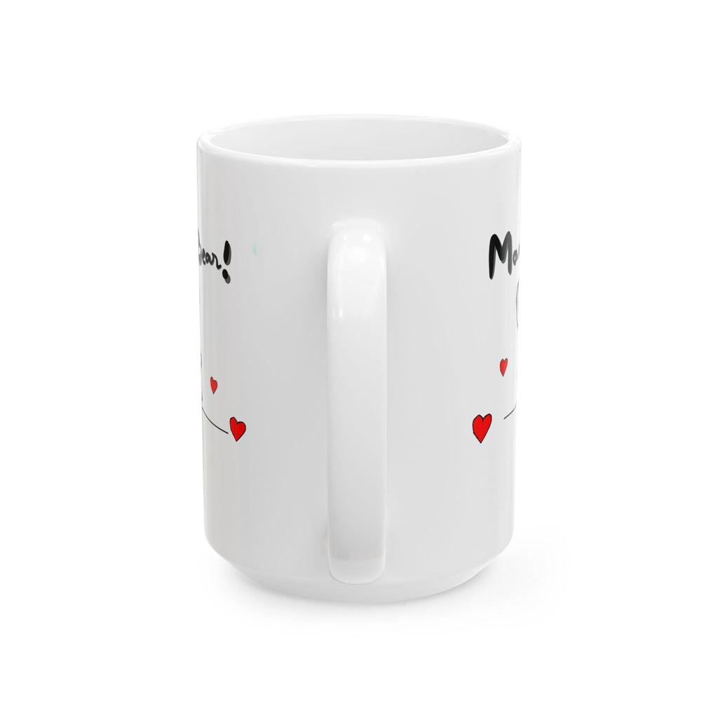 Mama Bear Ceramic Mug — Cute Mom & Baby Bear Hand-Drawn Design (11oz/15oz)